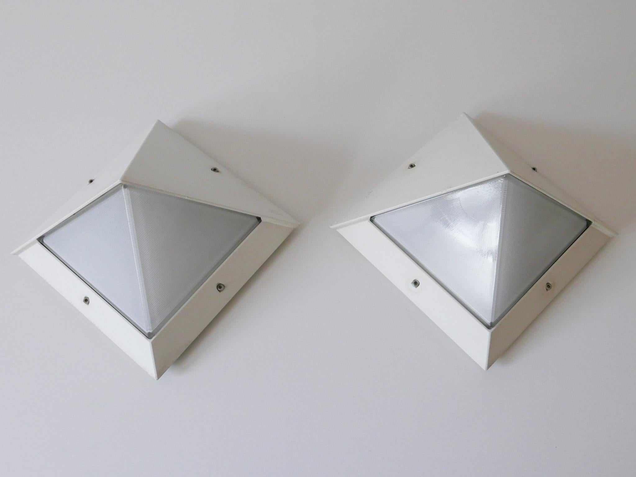 Set of Two Medium Outdoor Wall Lamps or Sconces by BEGA, 1980s, Germany For Sale 2