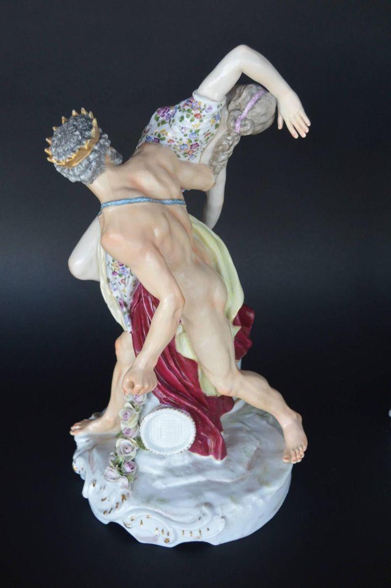 Set of Two Porcelain Sculptures of the Abduction of the Sabine Women For Sale 1