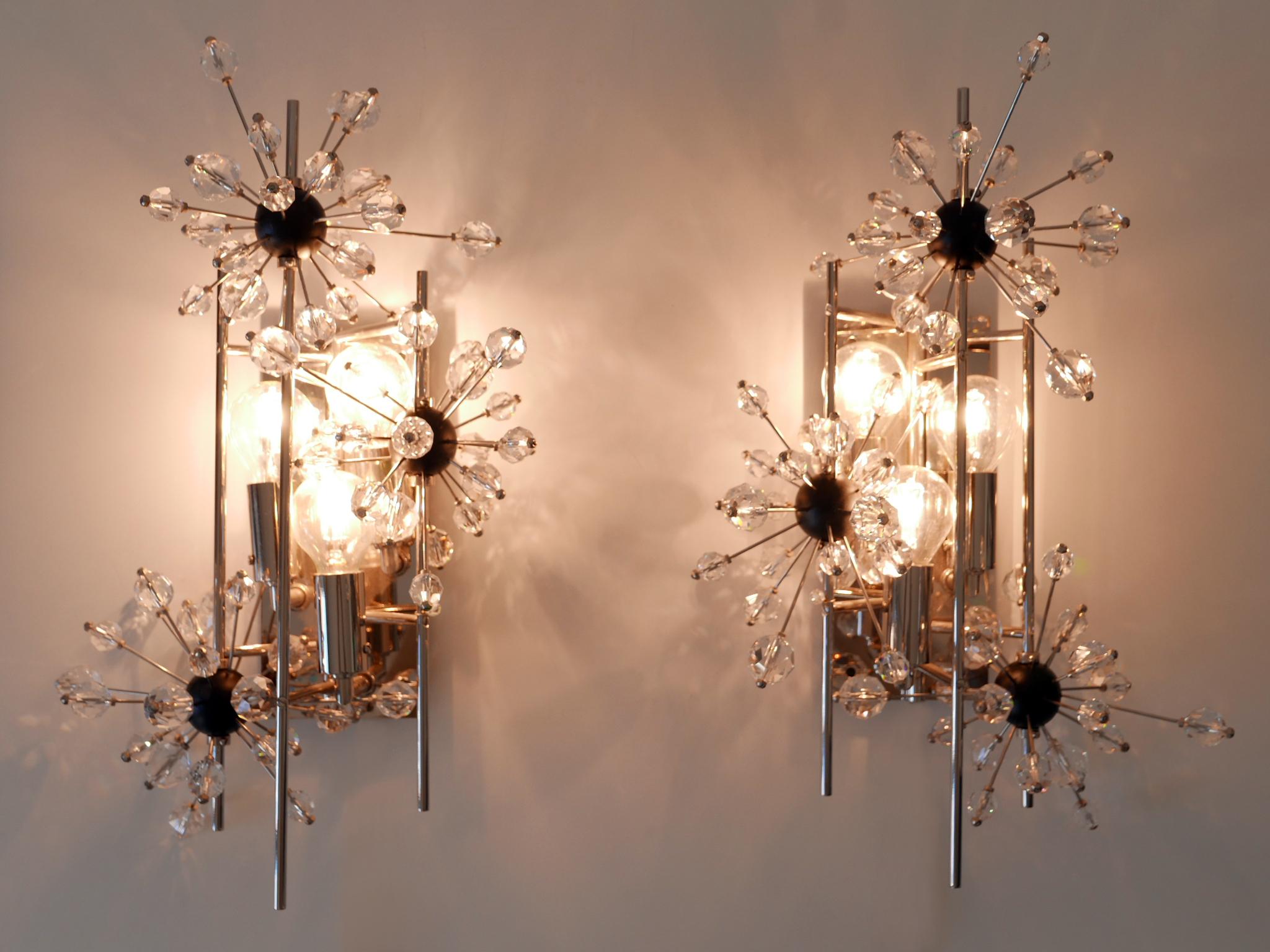 Mid-Century Modern Set of Two Metropolitan Opera Foyer Sconces by Hans Harald Rath for Lobmeyr For Sale