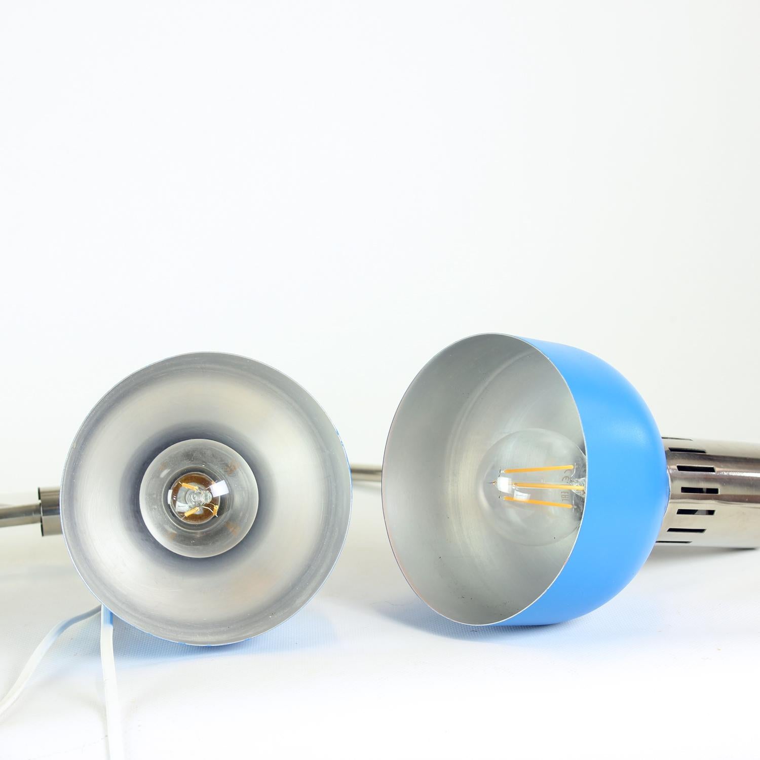 Set Of Two Mid Century Adjustable Wall Lamps By Aka Ddr, Germany, 1960s For Sale 5