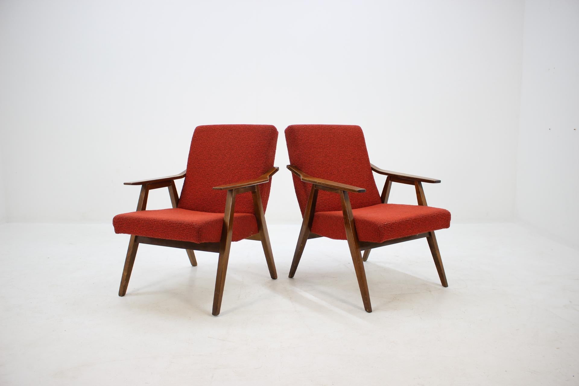 Mid-Century Modern Set of Two Midcentury Armchairs, 1960s