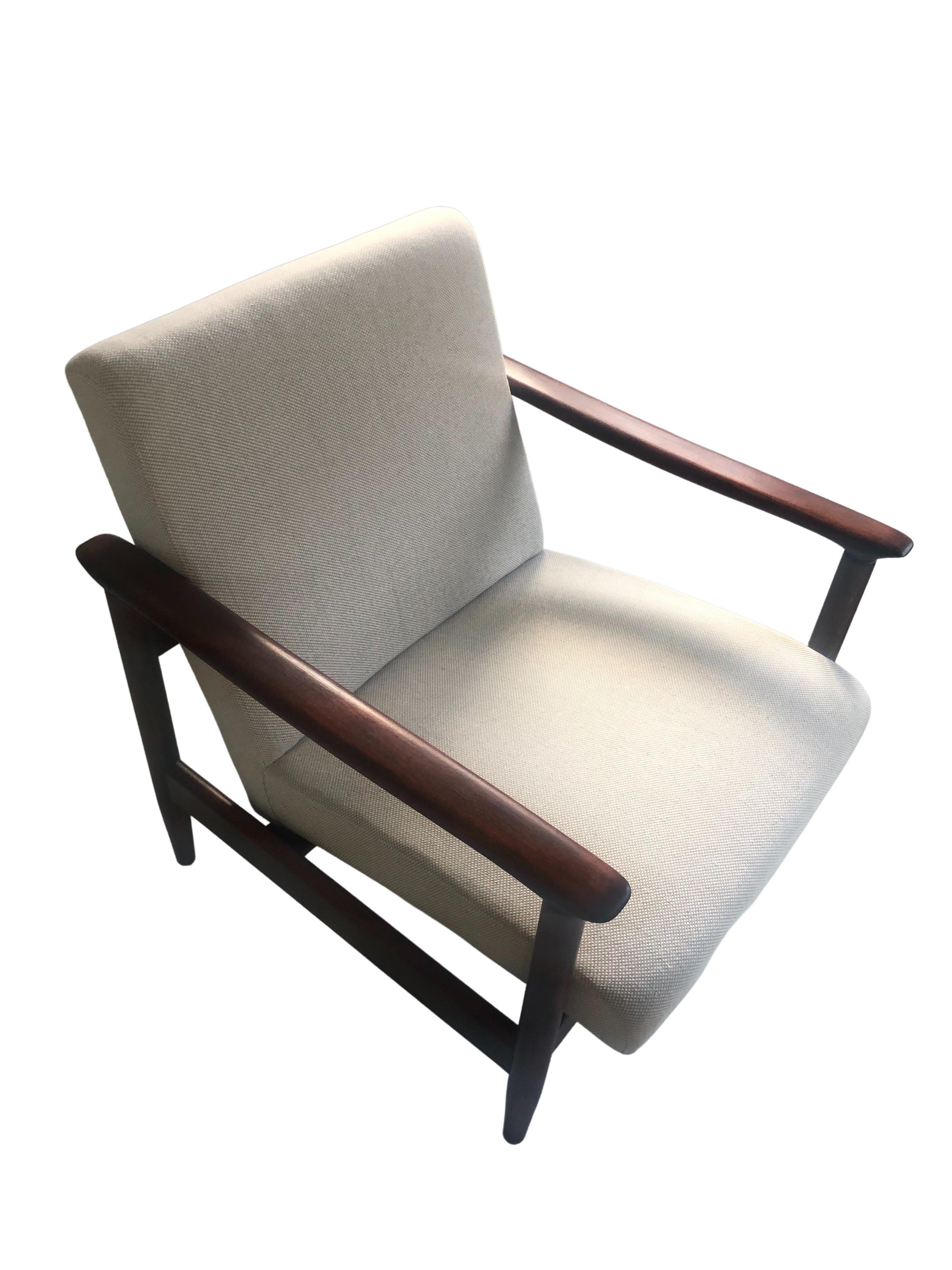 Set of Two Mid Century Armchairs, by Edmund Homa, 1960s In Excellent Condition In WARSZAWA, 14