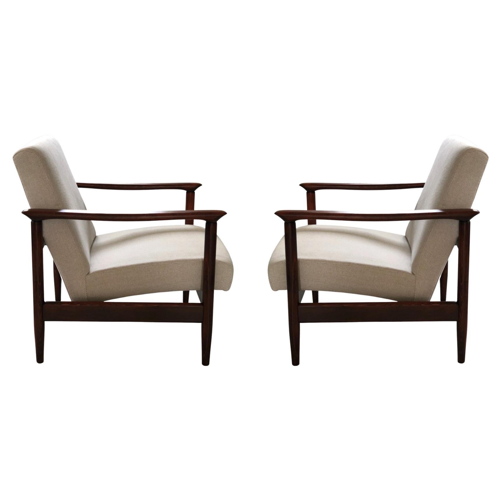 Set of Two Mid Century Armchairs, by Edmund Homa, 1960s