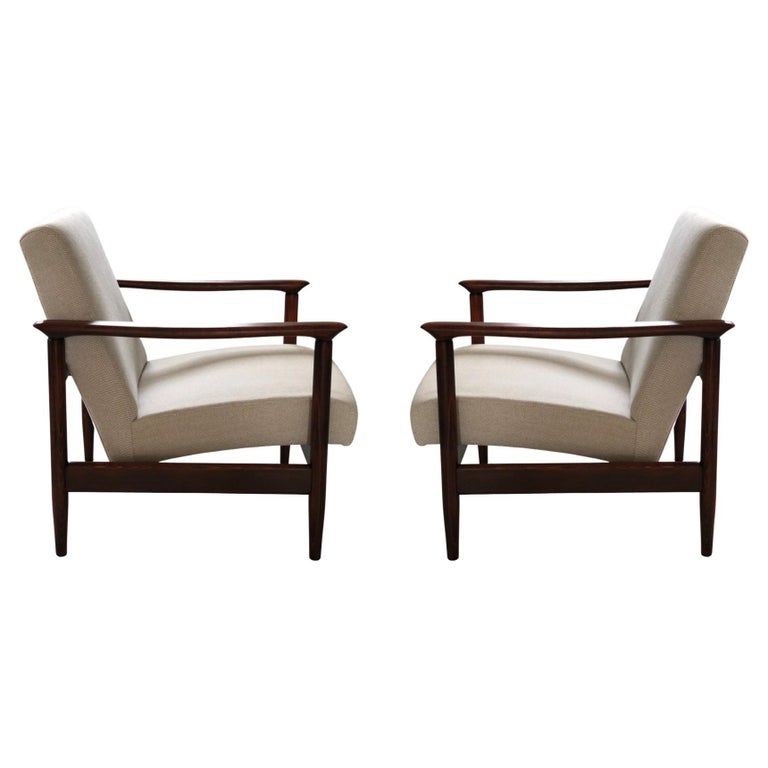 Set of Two Mid Century Armchairs, by Edmund Homa, 1960s For Sale at 1stDibs