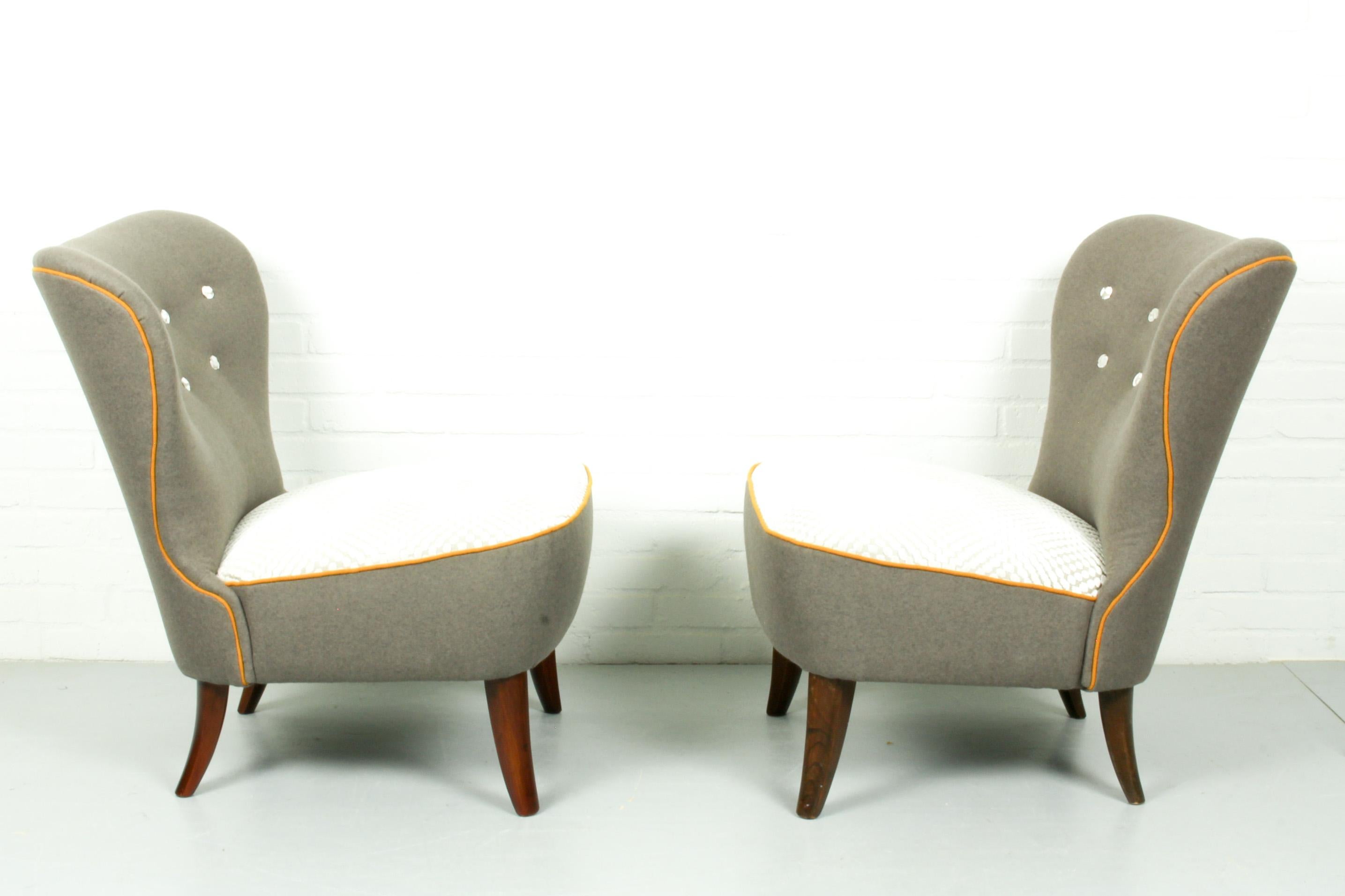 Dutch Set of Two Midcentury Artifort Cocktail Chairs by Theo Ruth, 1960s