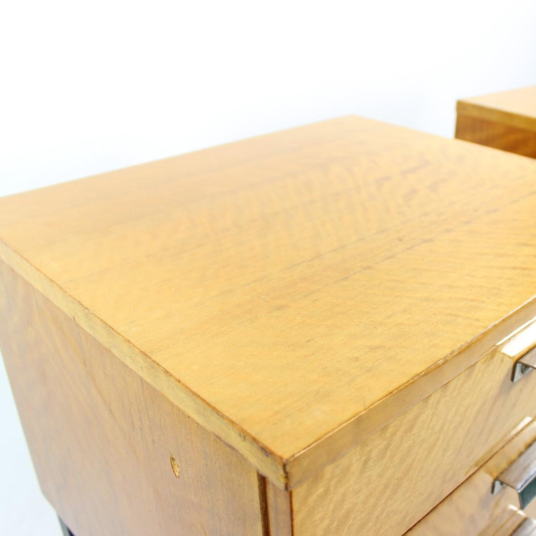 Set of Two Mid Century Bedside Tables / Sideboards, Czechoslovakia, 1960s 12