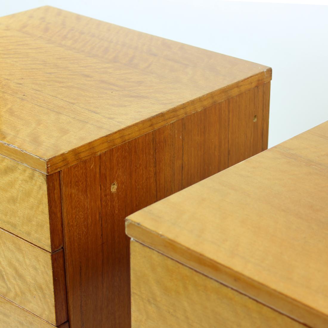 Set of Two Mid Century Bedside Tables / Sideboards, Czechoslovakia, 1960s 13