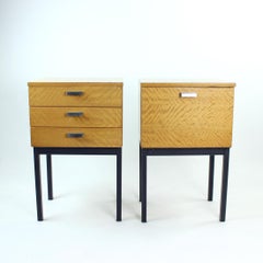 Set of Two Mid Century Bedside Tables / Sideboards, Czechoslovakia, 1960s