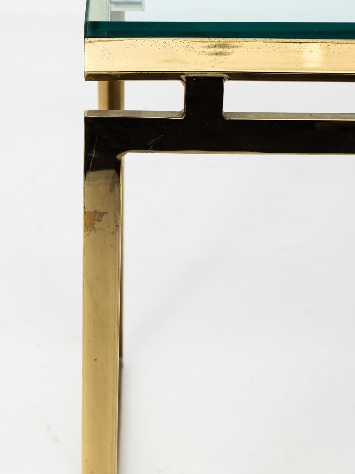 20th Century Set of Two Midcentury Brass Nesting Tables