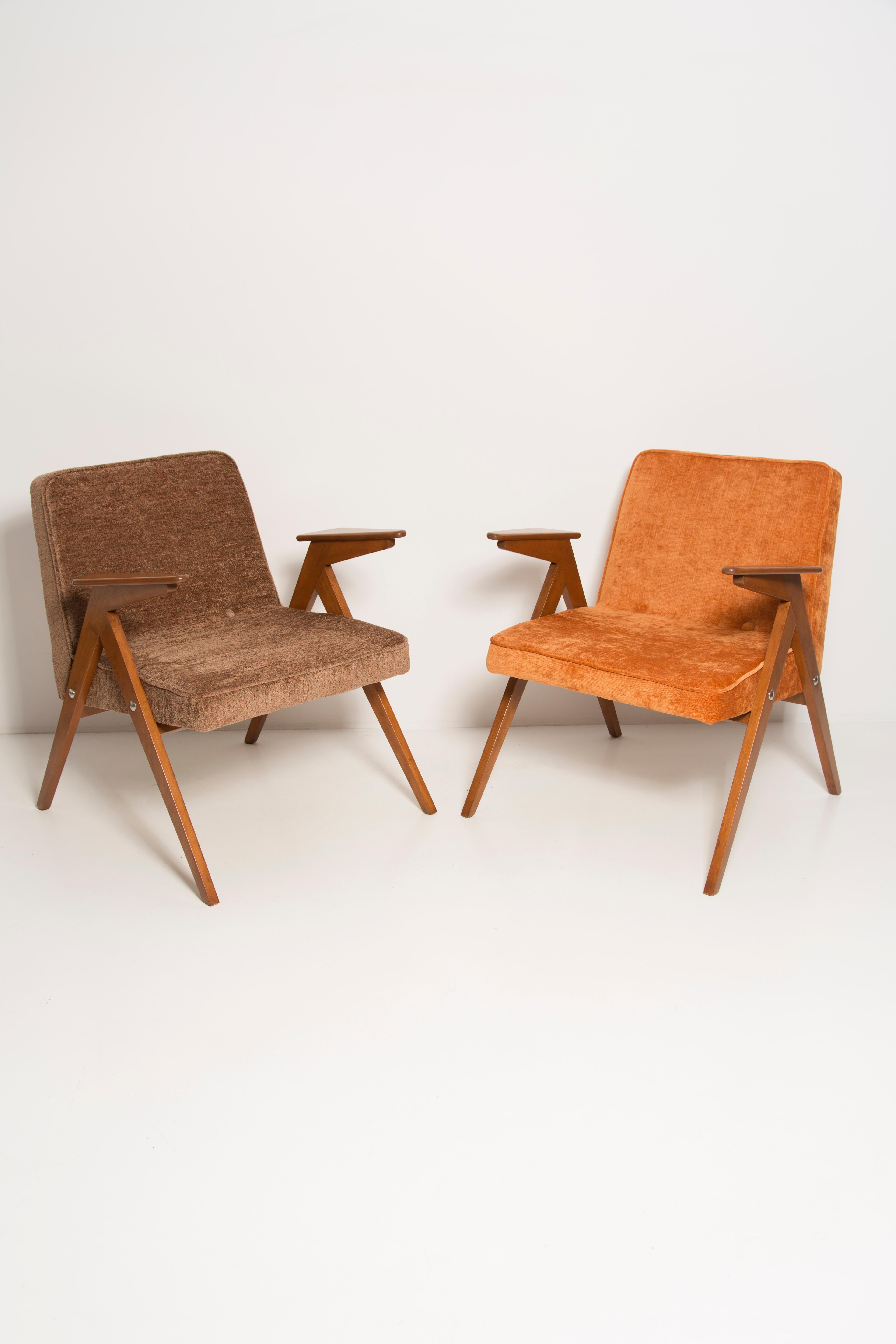 20th Century Set of Two Midcentury Bunny Armchairs by Jozef Chierowski, Poland, 1960s For Sale