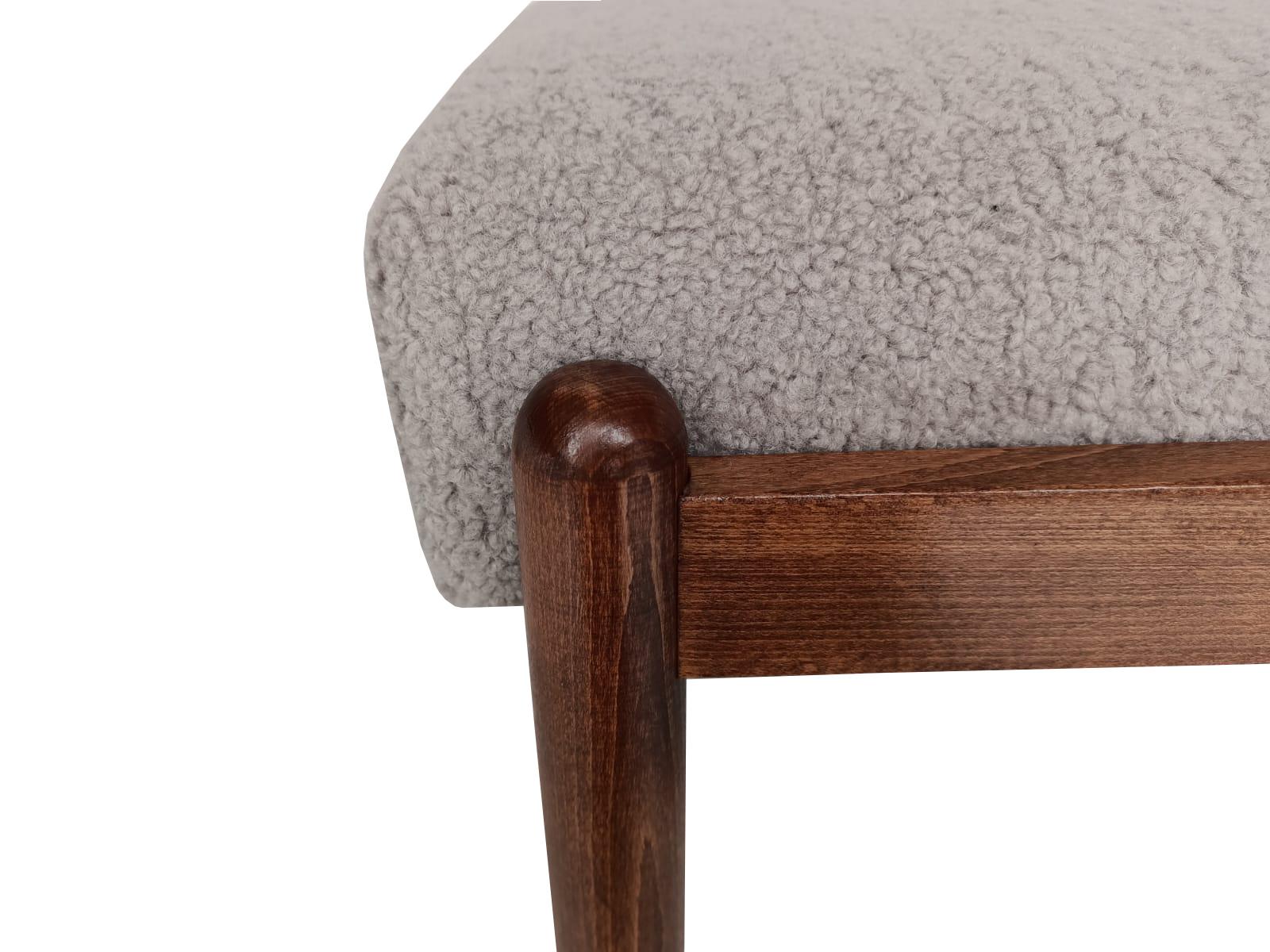 20th Century Set of Two Mid Century Camel Boucle Vintage Stools, Edmund Homa, Europe, 1960s For Sale