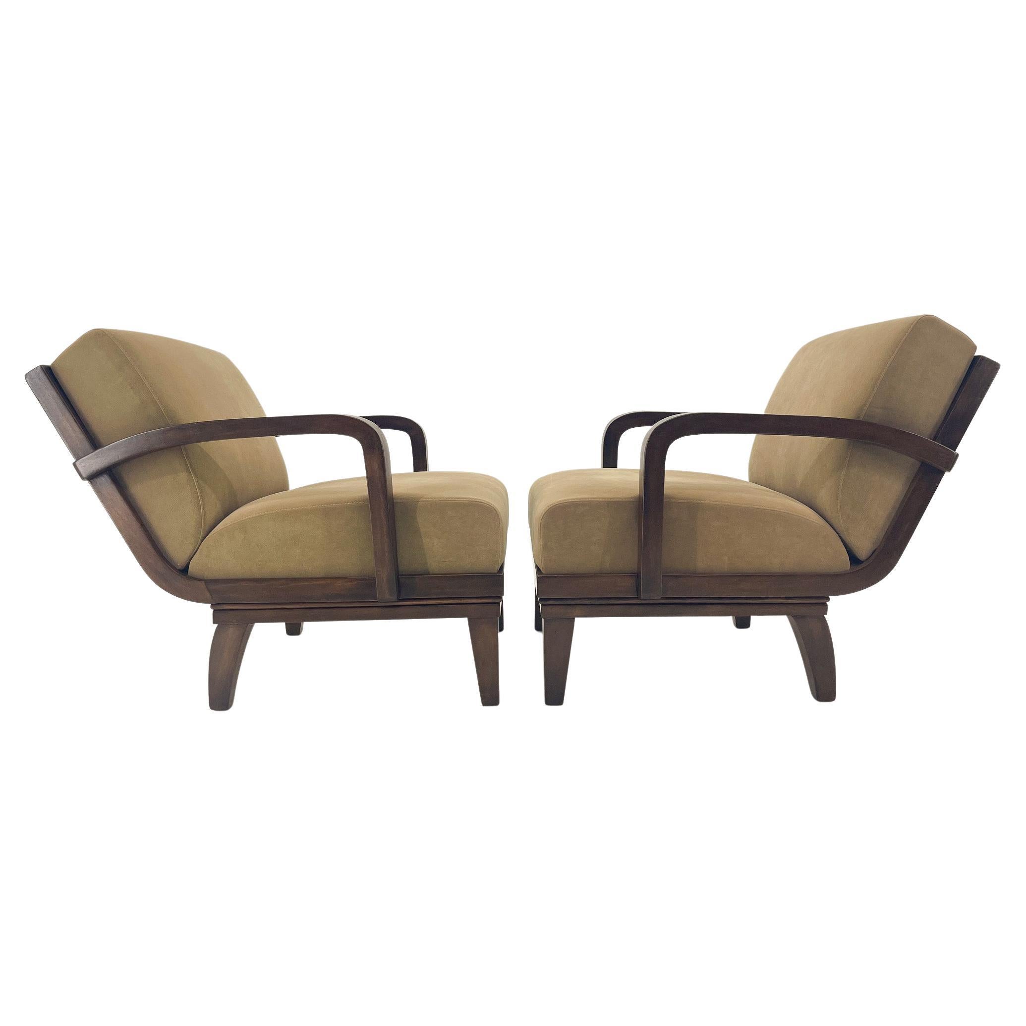 Set of Two Mid-century Club Chairs, 1970's