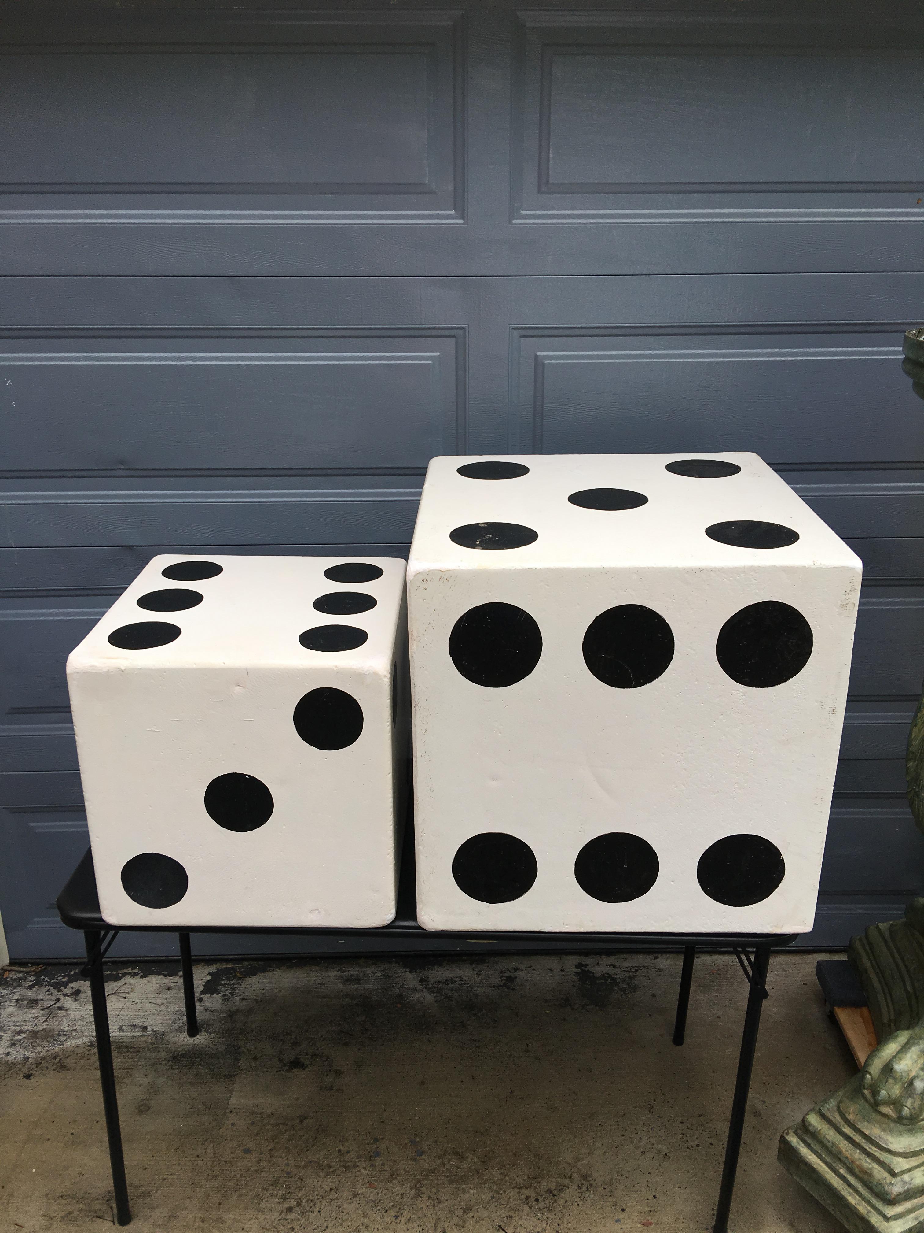 Mid-Century Modern Set Of Two Mid-Century Cocktail Tables In The Shape Of Dice