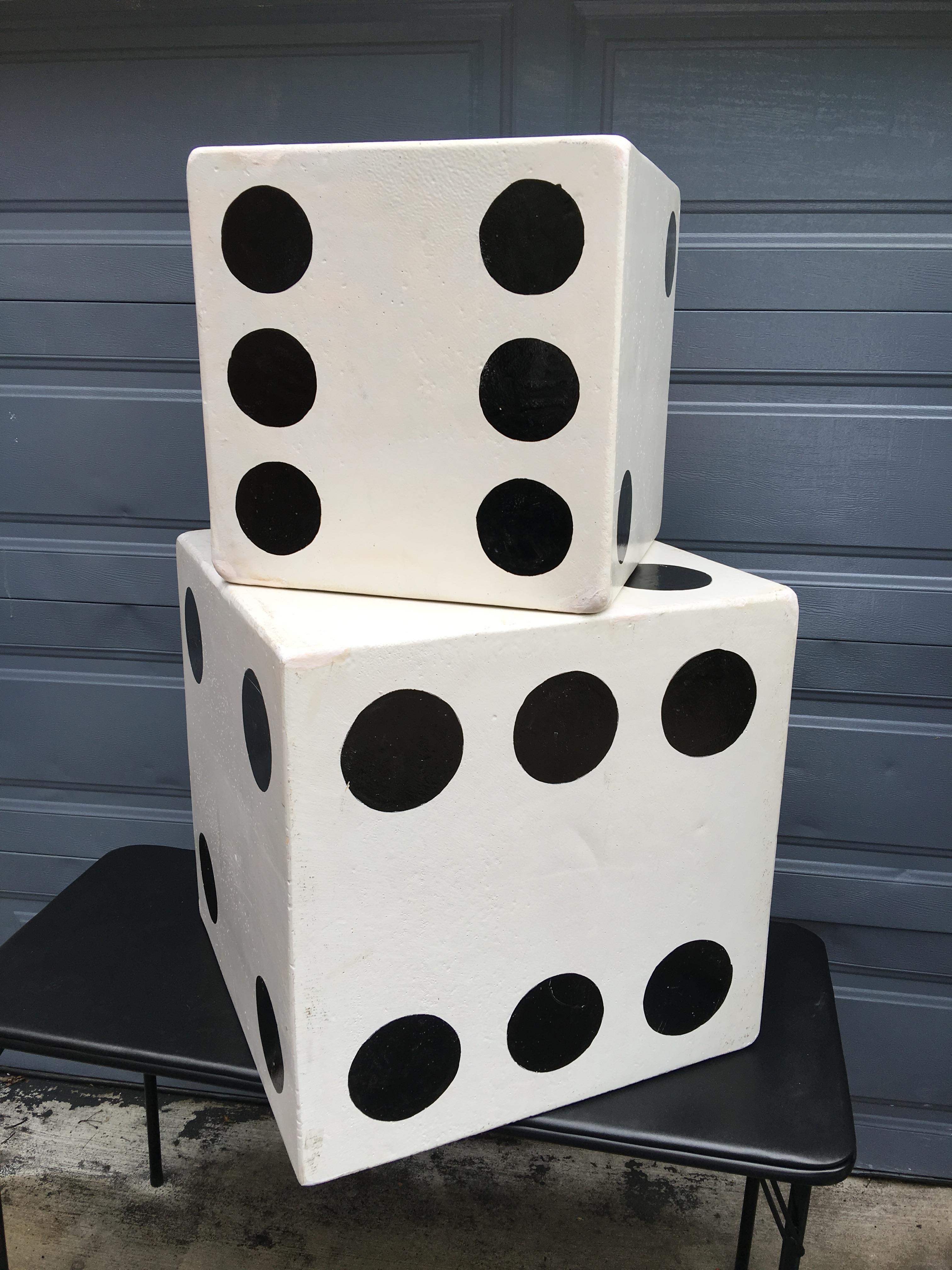 American Set Of Two Mid-Century Cocktail Tables In The Shape Of Dice