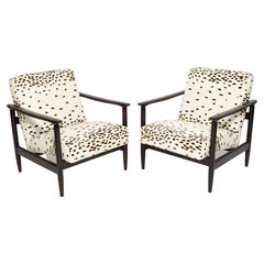 Set of Two Mid Century Dalmatian Velvet Armchairs, by Edmund Homa, Europe, 1960s