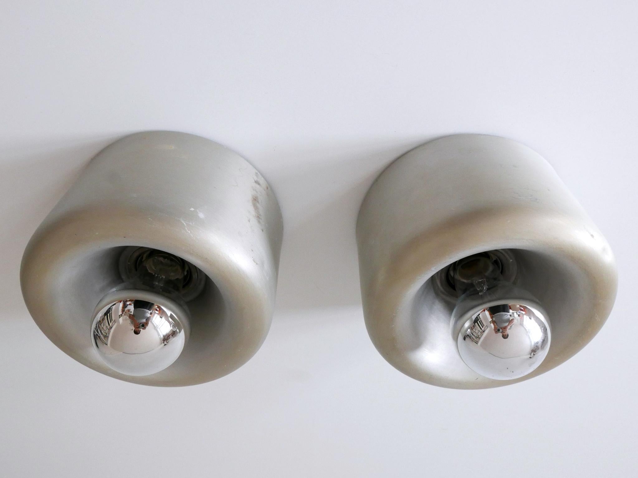 Mid-Century Modern Set of Two Mid Century Donut Ceiling Fixtures or Sconces by Staff Germany 1970s For Sale