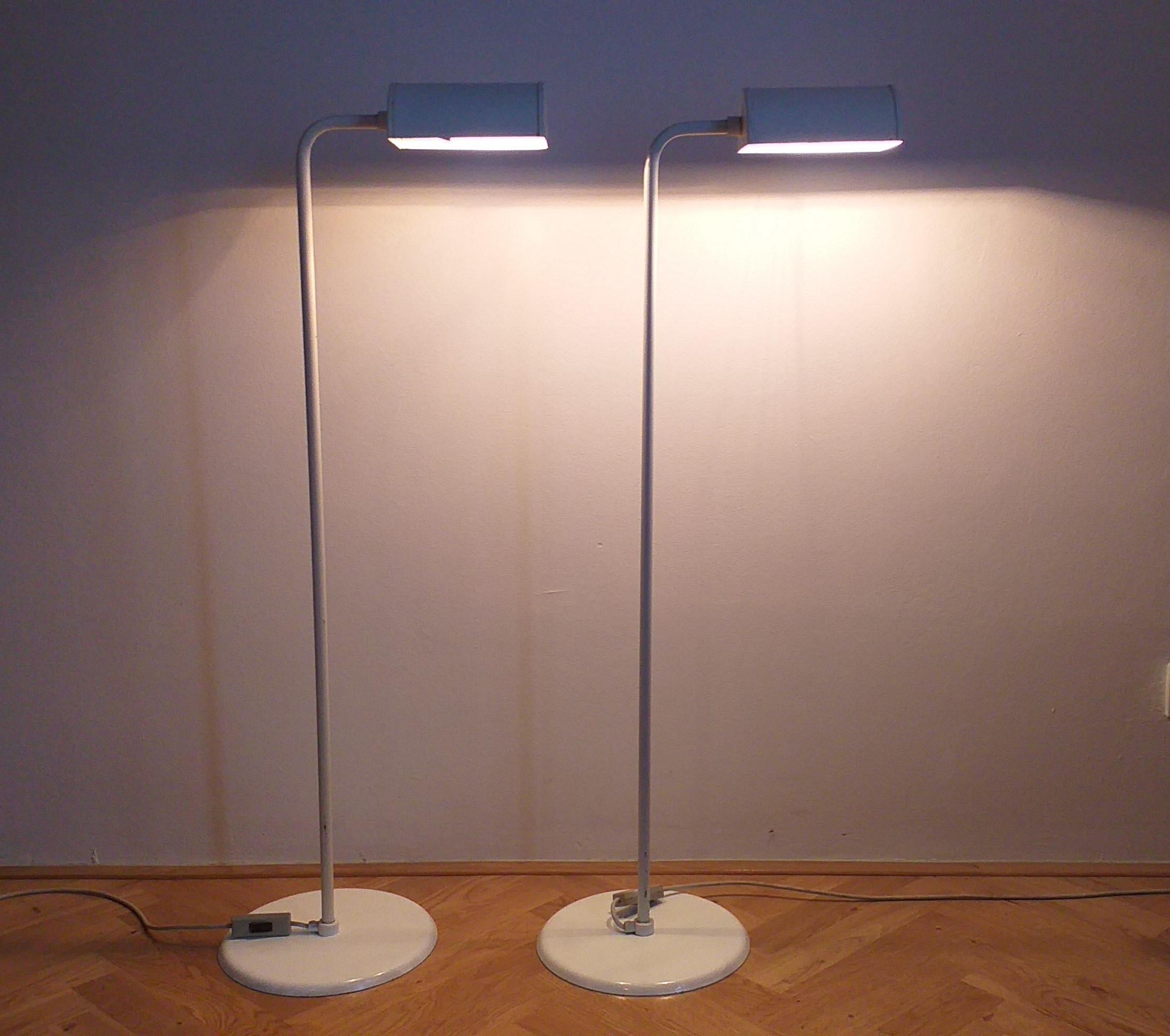 Danish Set of Two Midcentury Floor Lamps Abo Randers, Denmark, 1970s