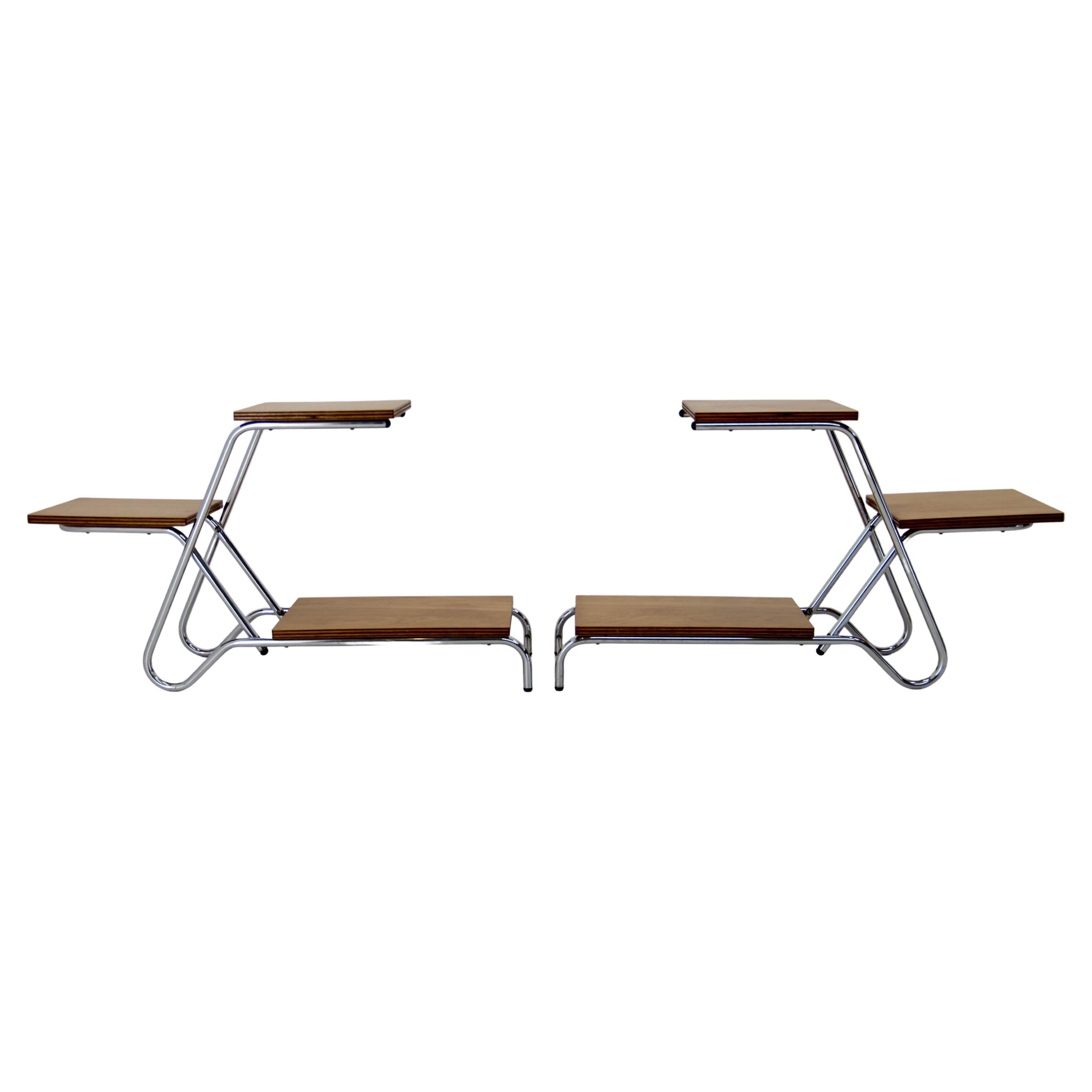 Set of Two Mid-Century Flower Stands, Czechoslovakia, 1960s