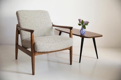 Set di due poltrone in lana d'alpaca grigia di metà secolo, Edmund Homa, Polonia, anni '60