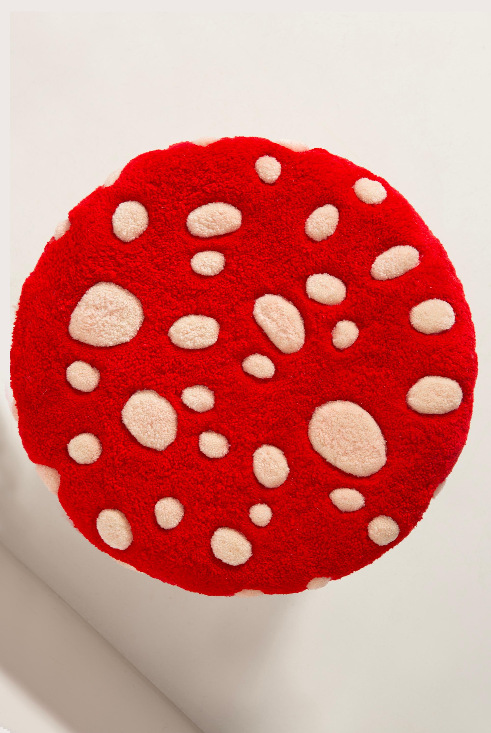 Set of Two Mid Century Hand Tufting Mushroom Wool Stools, Europe, 1960s For Sale 2