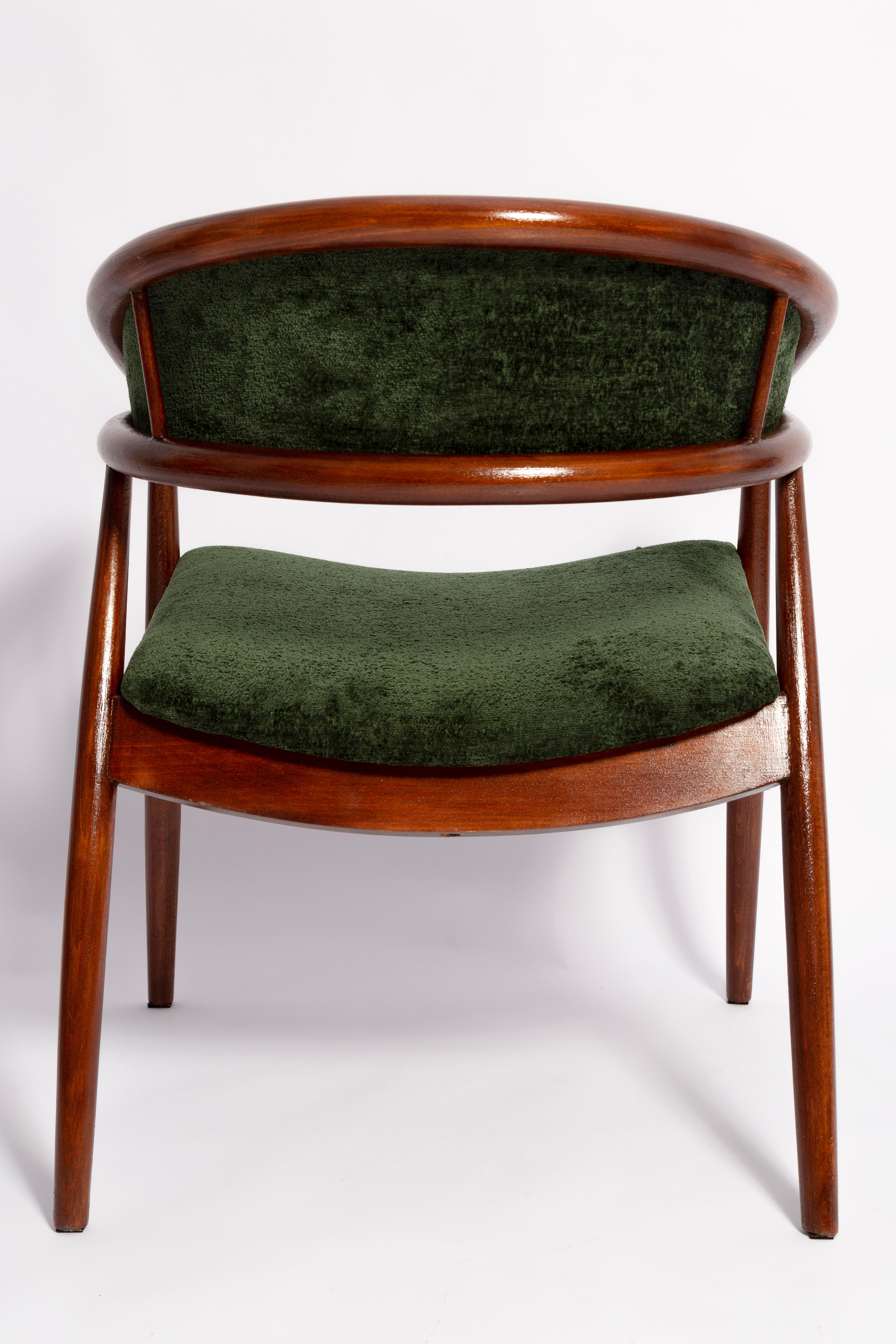 Set of Two Mid Century James Mont King Cole Armchairs, Dark Green Velvet, 1960s For Sale 3