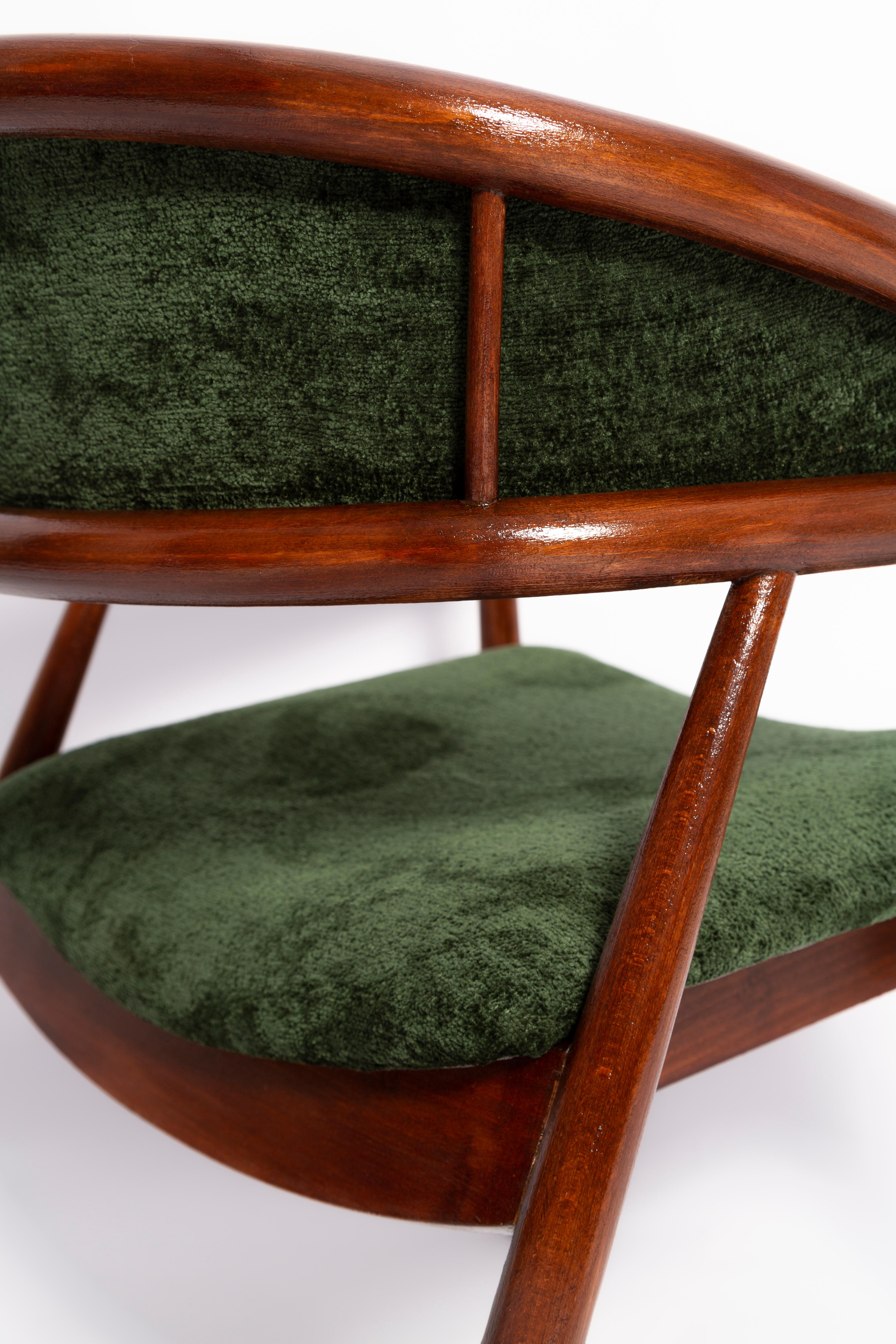 Set of Two Mid Century James Mont King Cole Armchairs, Dark Green Velvet, 1960s For Sale 2