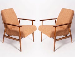 Set aus zwei Melange-Tonsesseln aus der Mitte des Jahrhunderts, H. Lis, 1960er Jahre