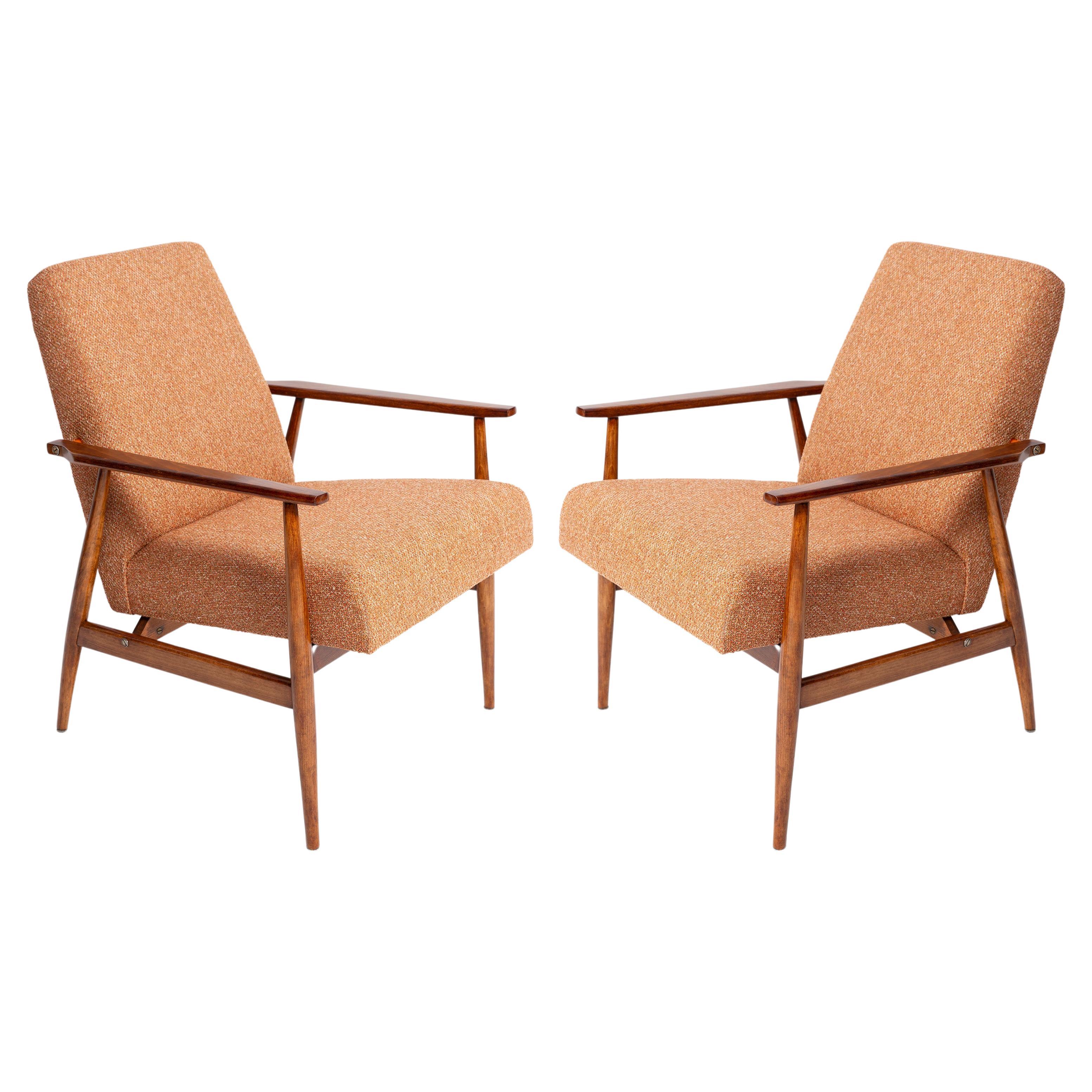 Set of Two Mid-Century Melange Dante Armchairs, H. Lis, 1960s For Sale