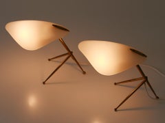 Juego de dos lámparas de mesilla de noche modernas de mediados de siglo, WKR Leuchten Alemania Años 50