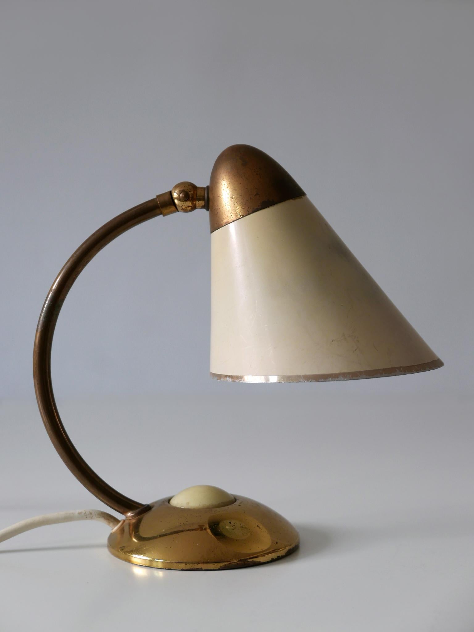 Set of Two Mid-Century Modern Bedside Table Lamps or Wall Lights Germany 1950s 6