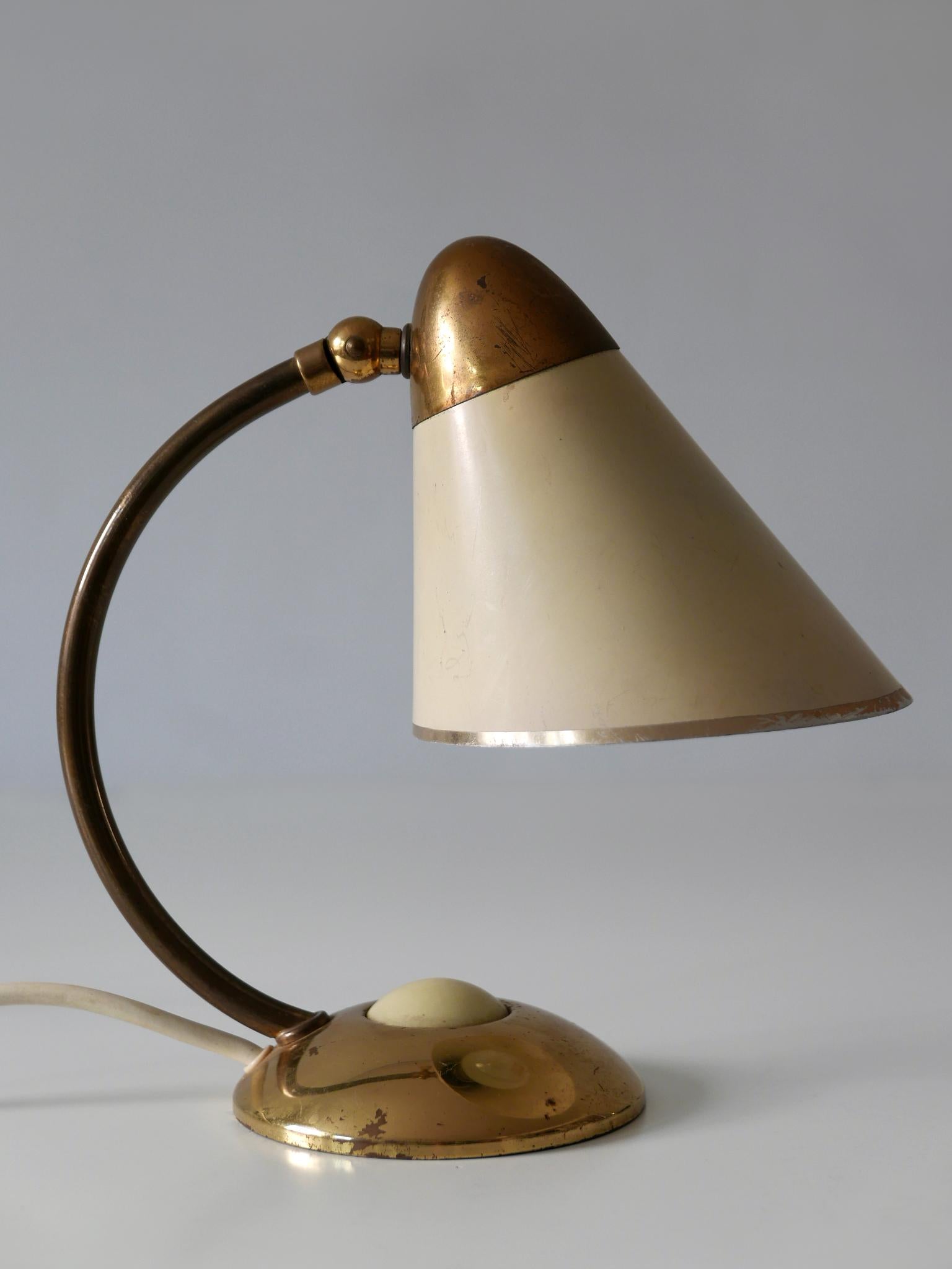 Set of Two Mid-Century Modern Bedside Table Lamps or Wall Lights Germany 1950s 8