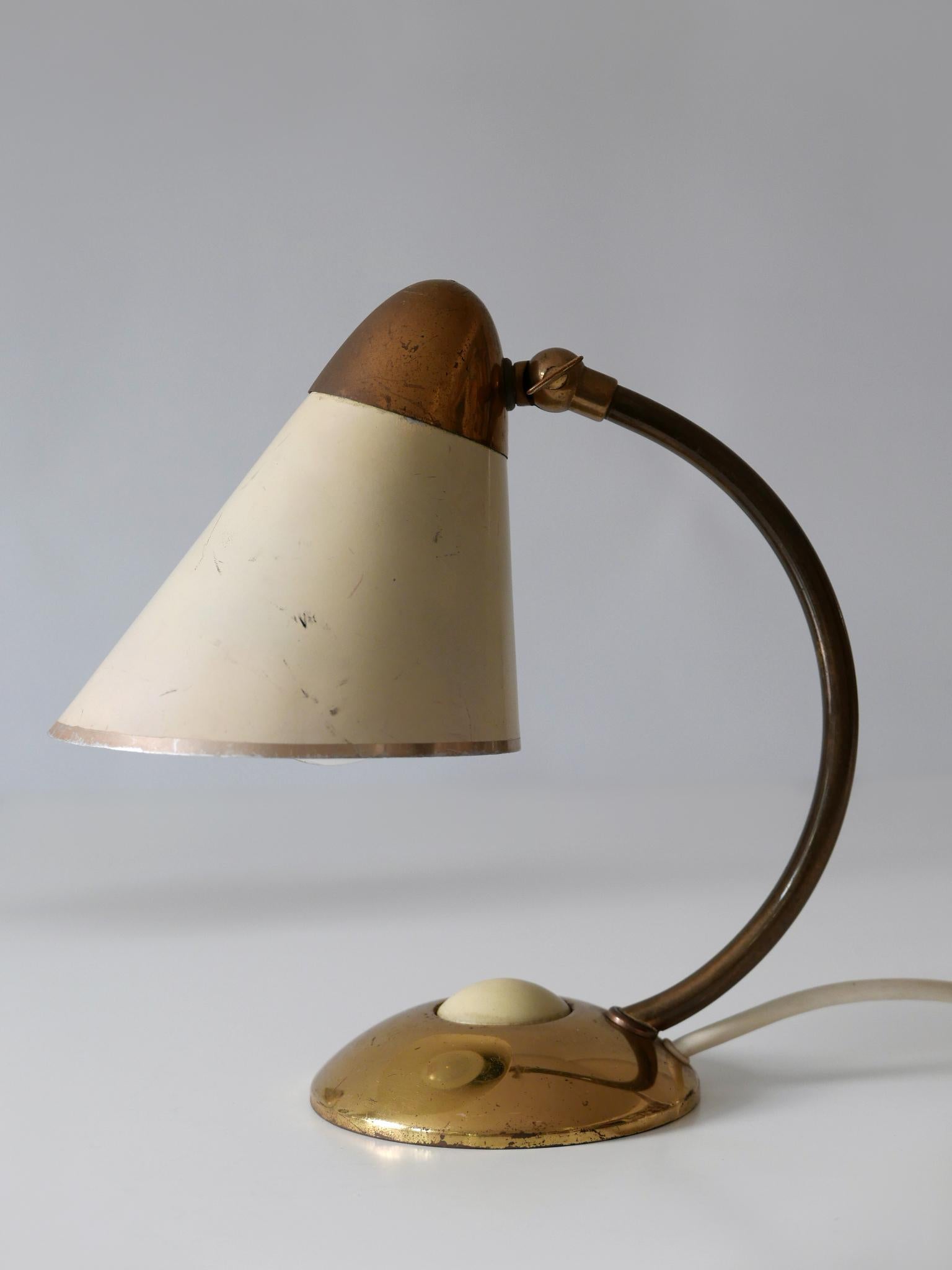 Set of Two Mid-Century Modern Bedside Table Lamps or Wall Lights Germany 1950s 10