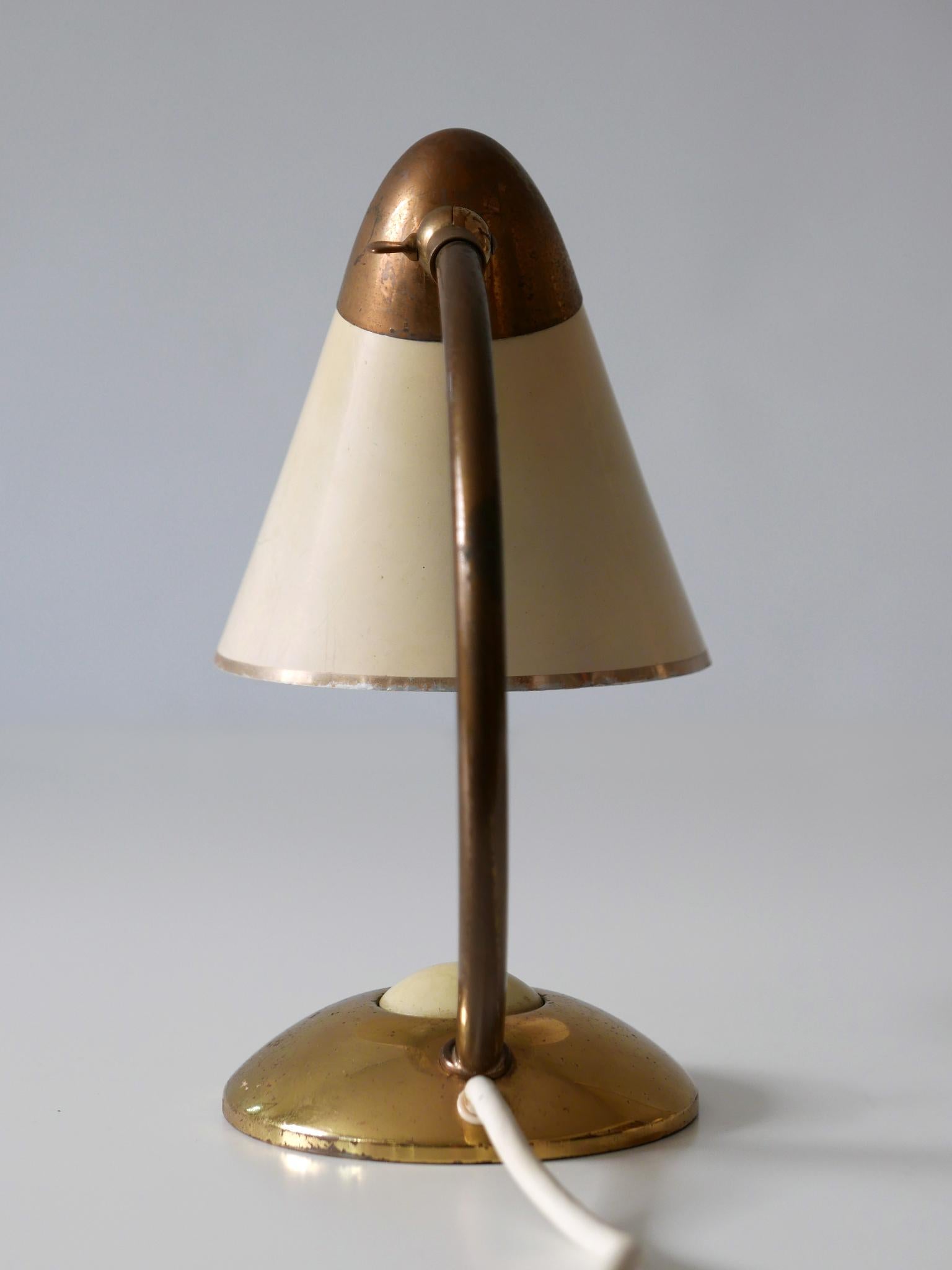 Set of Two Mid-Century Modern Bedside Table Lamps or Wall Lights Germany 1950s 3
