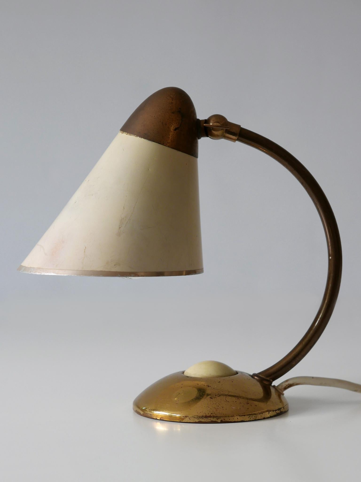 Set of Two Mid-Century Modern Bedside Table Lamps or Wall Lights Germany 1950s 4