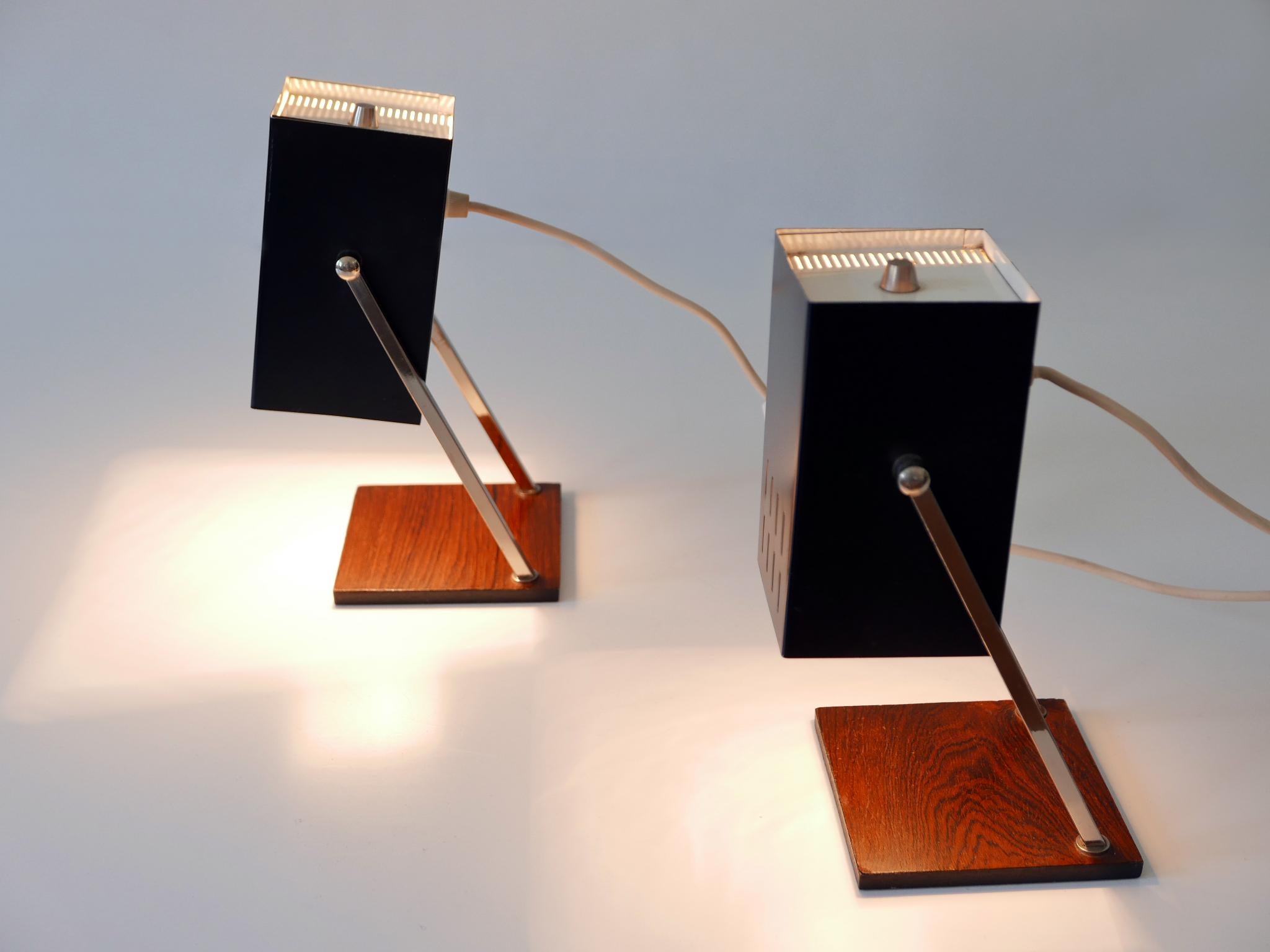 Ensemble de deux lampes de bureau cubiques de style mi-siècle moderne par Kaiser Leuchten, Allemagne, années 1960 en vente 6