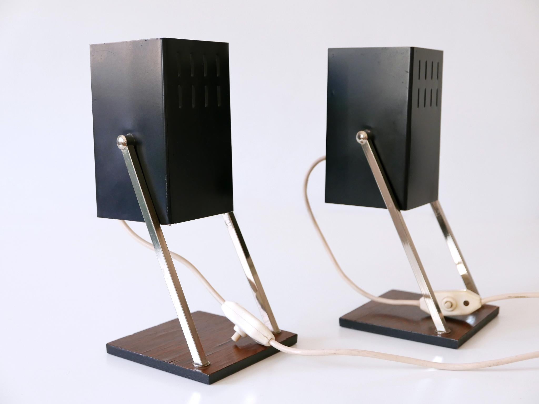 Ensemble de deux lampes de bureau cubiques de style mi-siècle moderne par Kaiser Leuchten, Allemagne, années 1960 en vente 7