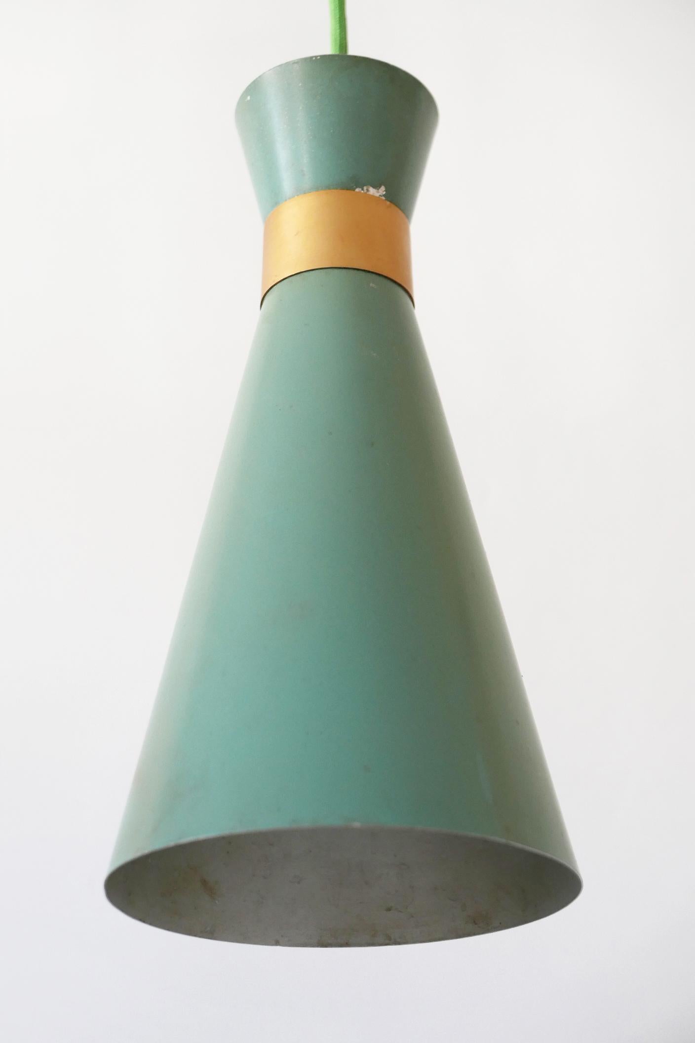 Set of Two Mid-Century Modern Diabolo Pendant Lamps by Bünte & Remmler, 1950s For Sale 1