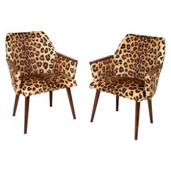 Set of Two Mid-Century Modern Leopard Print Chairs, 1960s, Germany