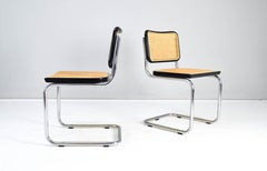 Juego de dos sillas Cesca B32 de Marcel Breuer, Italia, mediados del siglo XX Años 70