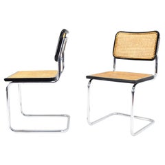 Set of Two Mid-Century Modern Marcel Breuer B32 Cesca Chairs, Italy 1970s
