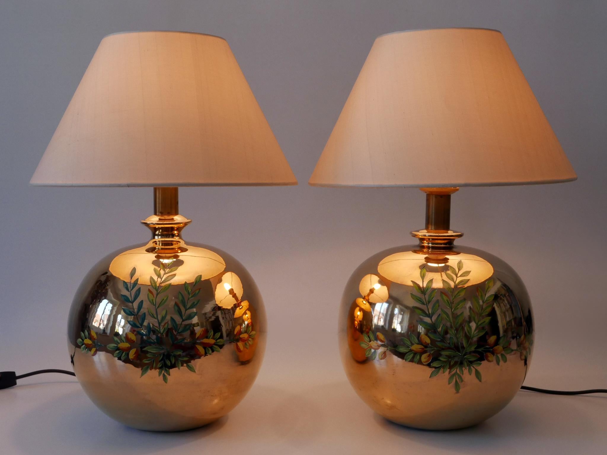 Ensemble de deux lampes d'appoint en laiton massif, Modernity, Arte Lumen, 1970 en vente 3
