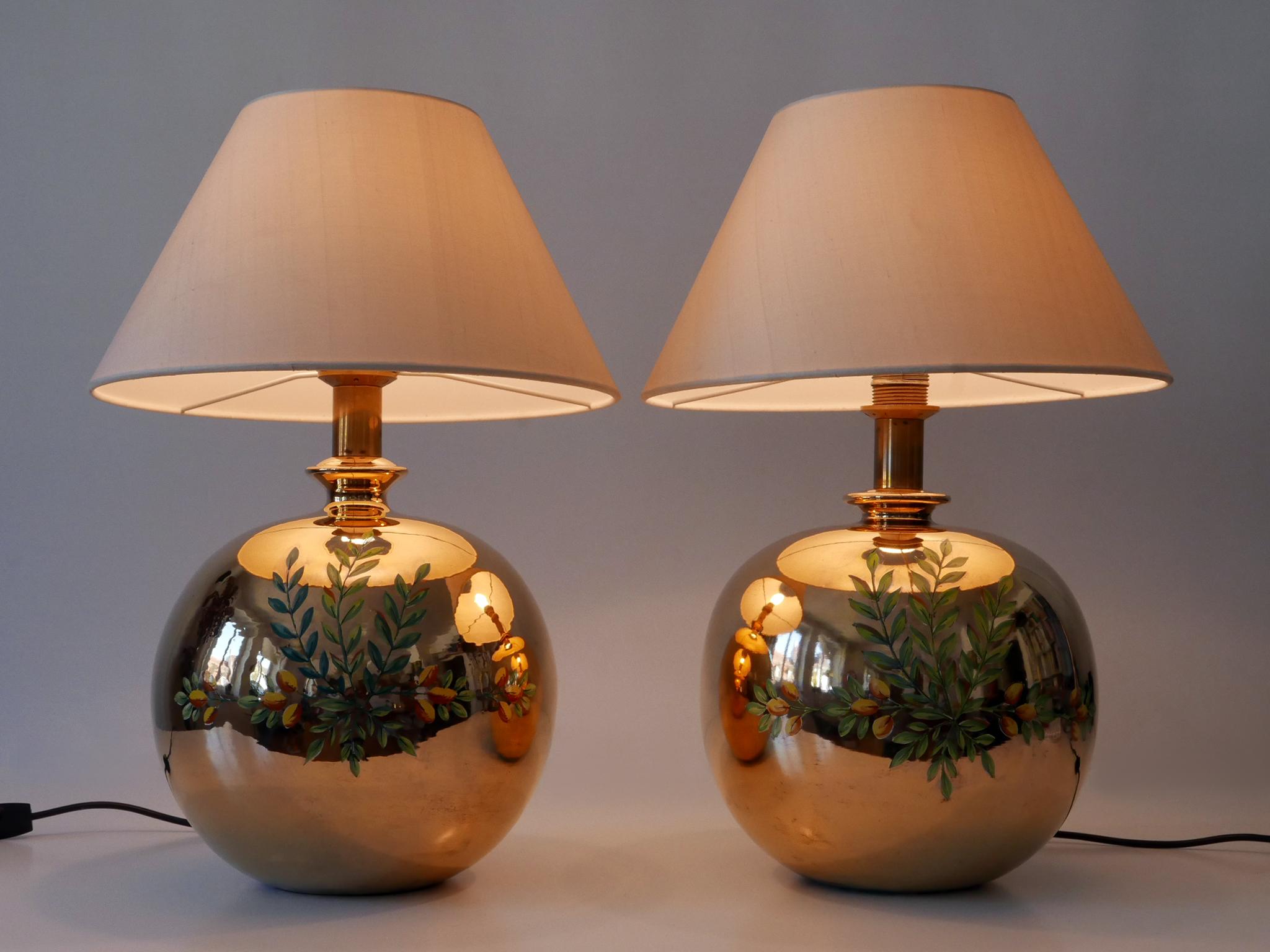 Ensemble de deux lampes d'appoint en laiton massif, Modernity, Arte Lumen, 1970 en vente 4