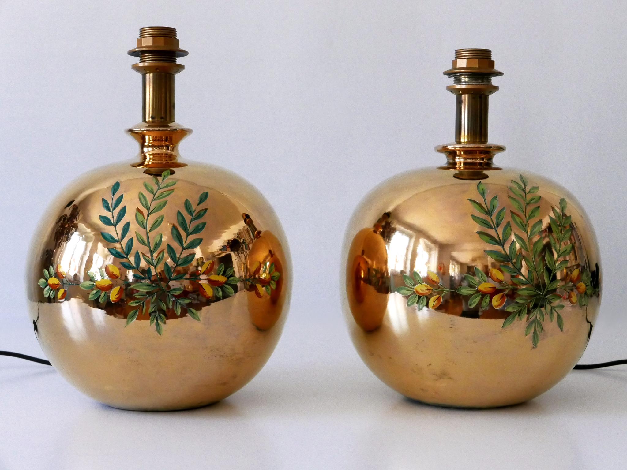 Ensemble de deux lampes d'appoint en laiton massif, Modernity, Arte Lumen, 1970 en vente 5