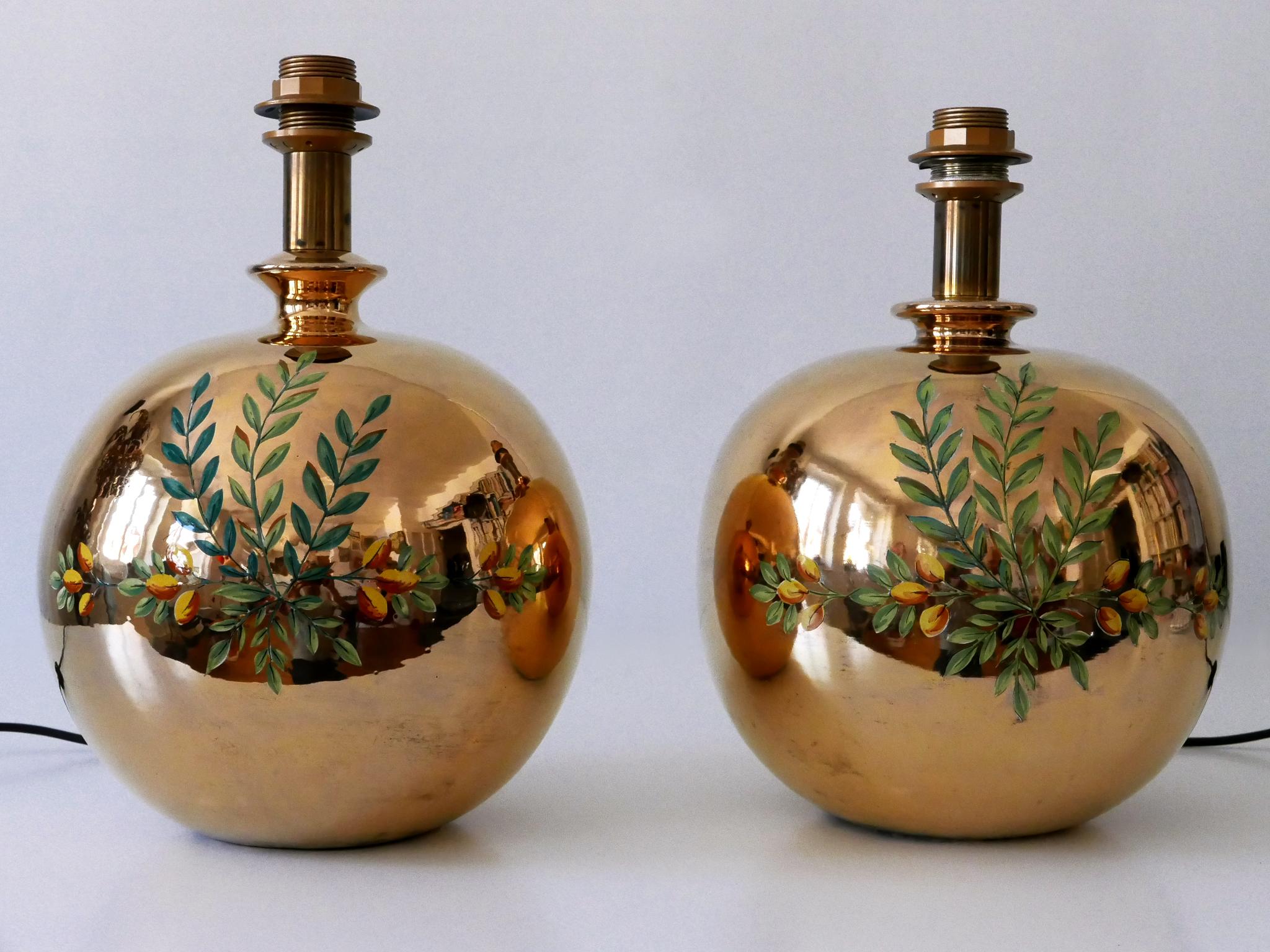 Ensemble de deux lampes d'appoint en laiton massif, Modernity, Arte Lumen, 1970 en vente 6
