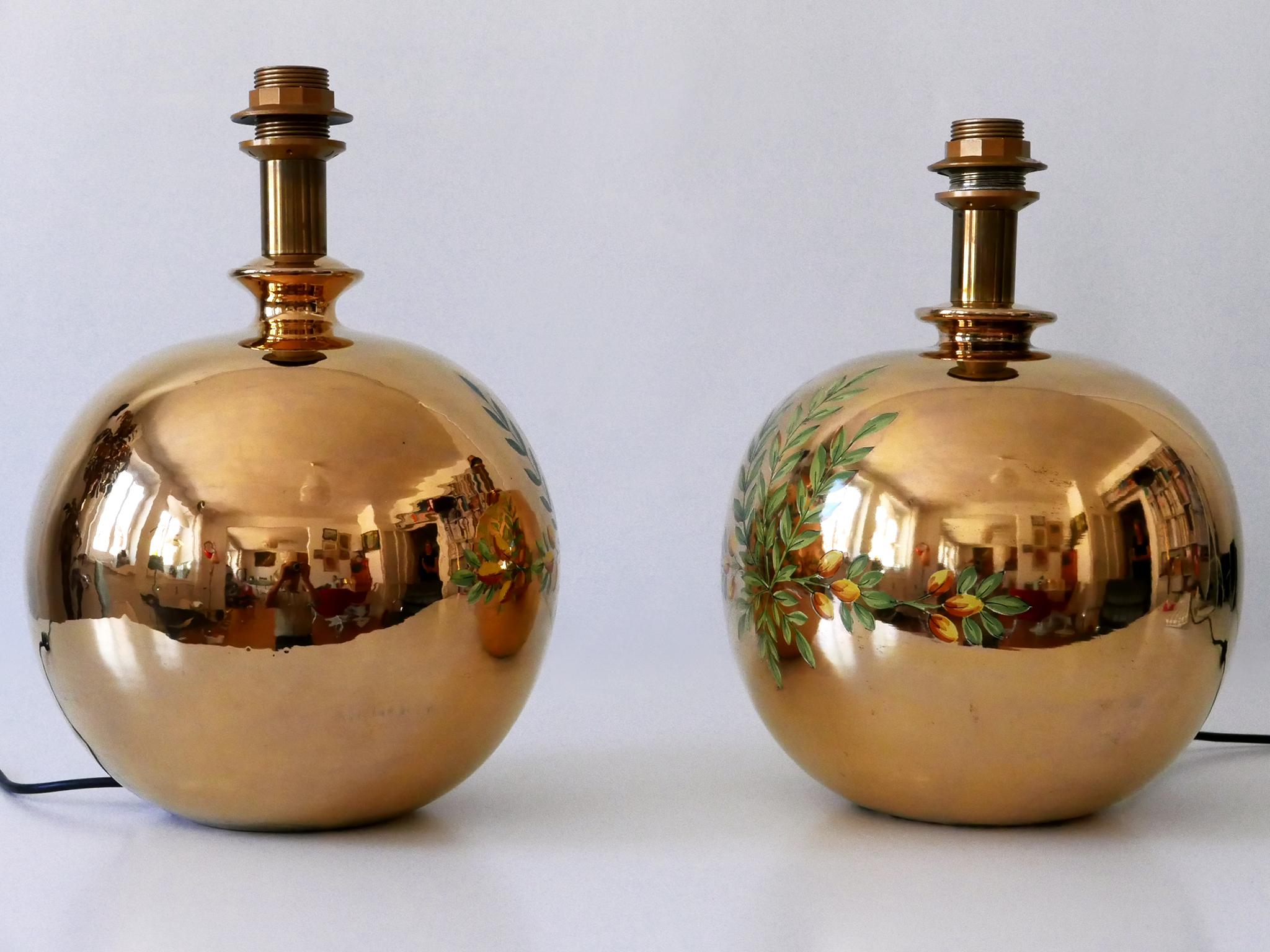 Ensemble de deux lampes d'appoint en laiton massif, Modernity, Arte Lumen, 1970 en vente 8