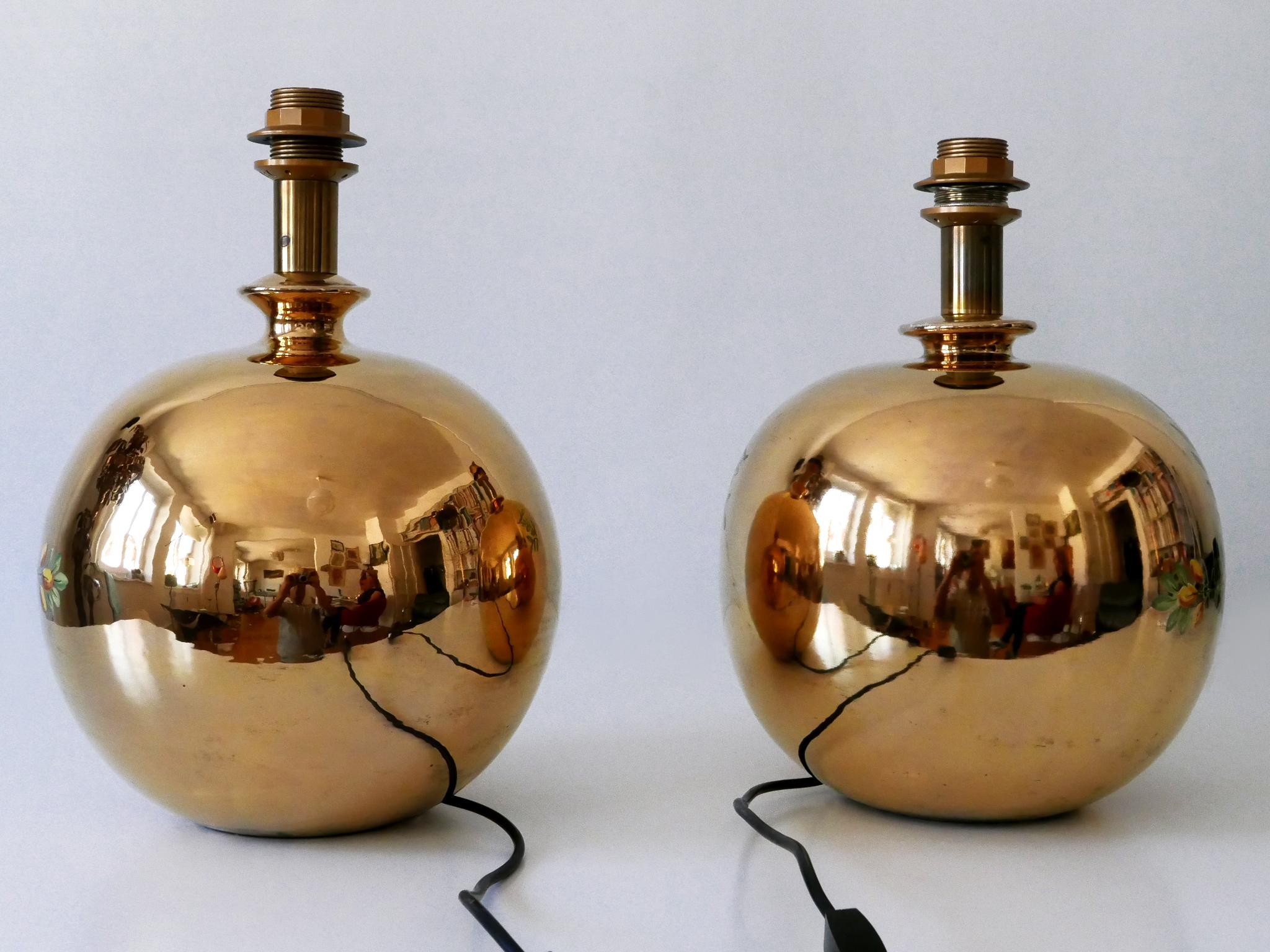 Ensemble de deux lampes d'appoint en laiton massif, Modernity, Arte Lumen, 1970 en vente 9