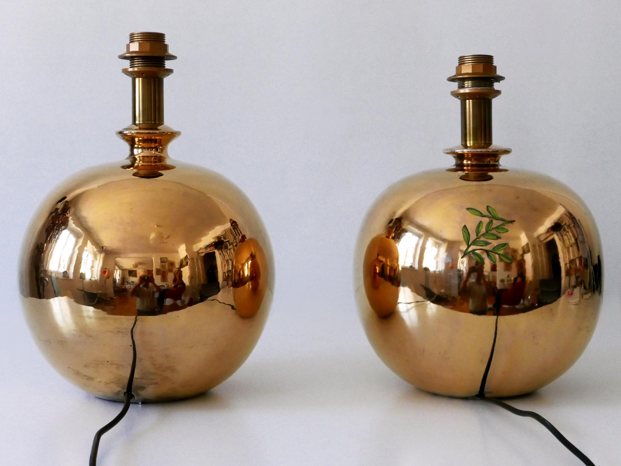 Ensemble de deux lampes d'appoint en laiton massif, Modernity, Arte Lumen, 1970 en vente 10