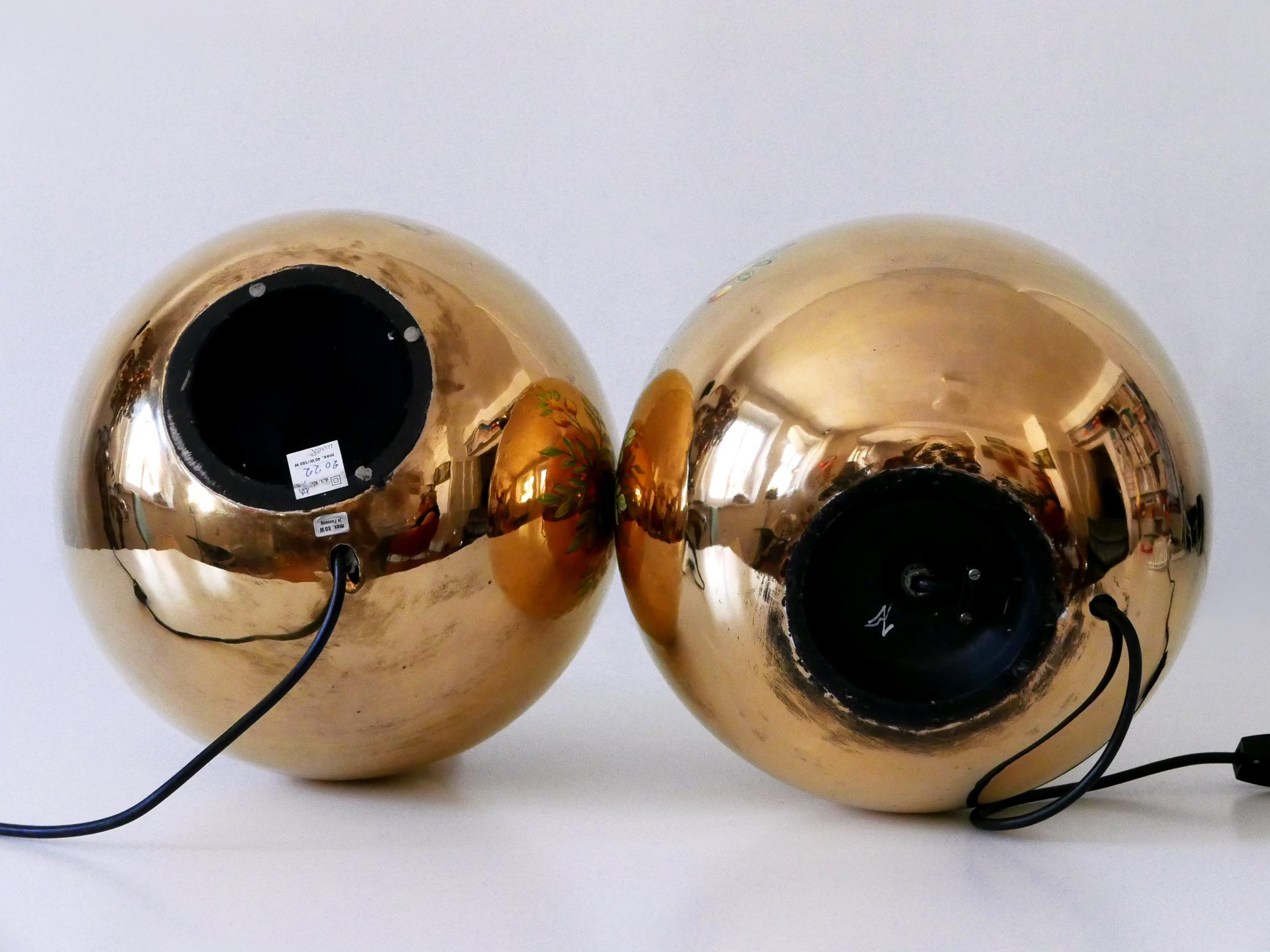 Ensemble de deux lampes d'appoint en laiton massif, Modernity, Arte Lumen, 1970 en vente 12