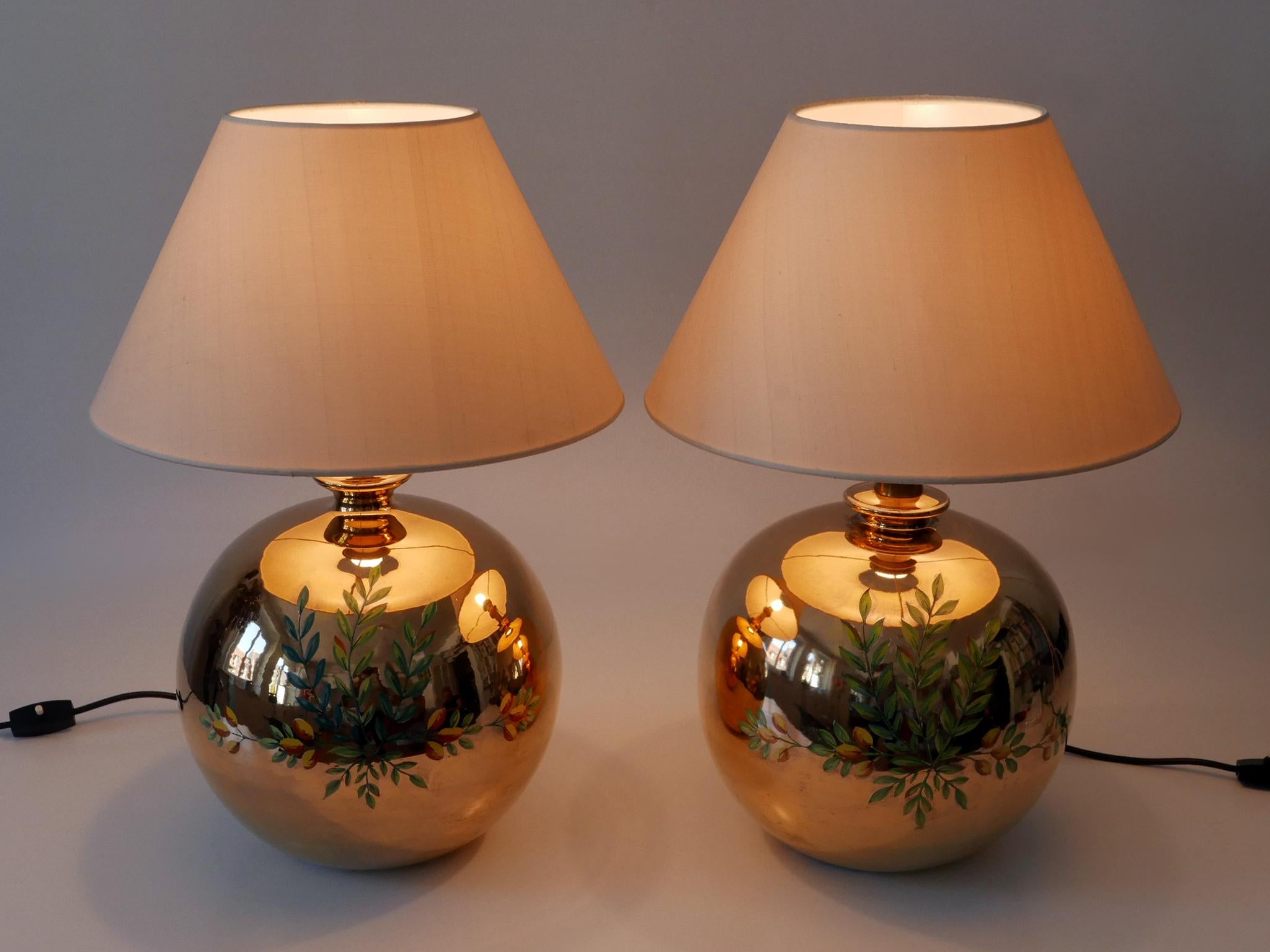 Ensemble de deux lampes d'appoint en laiton massif, Modernity, Arte Lumen, 1970 en vente 1