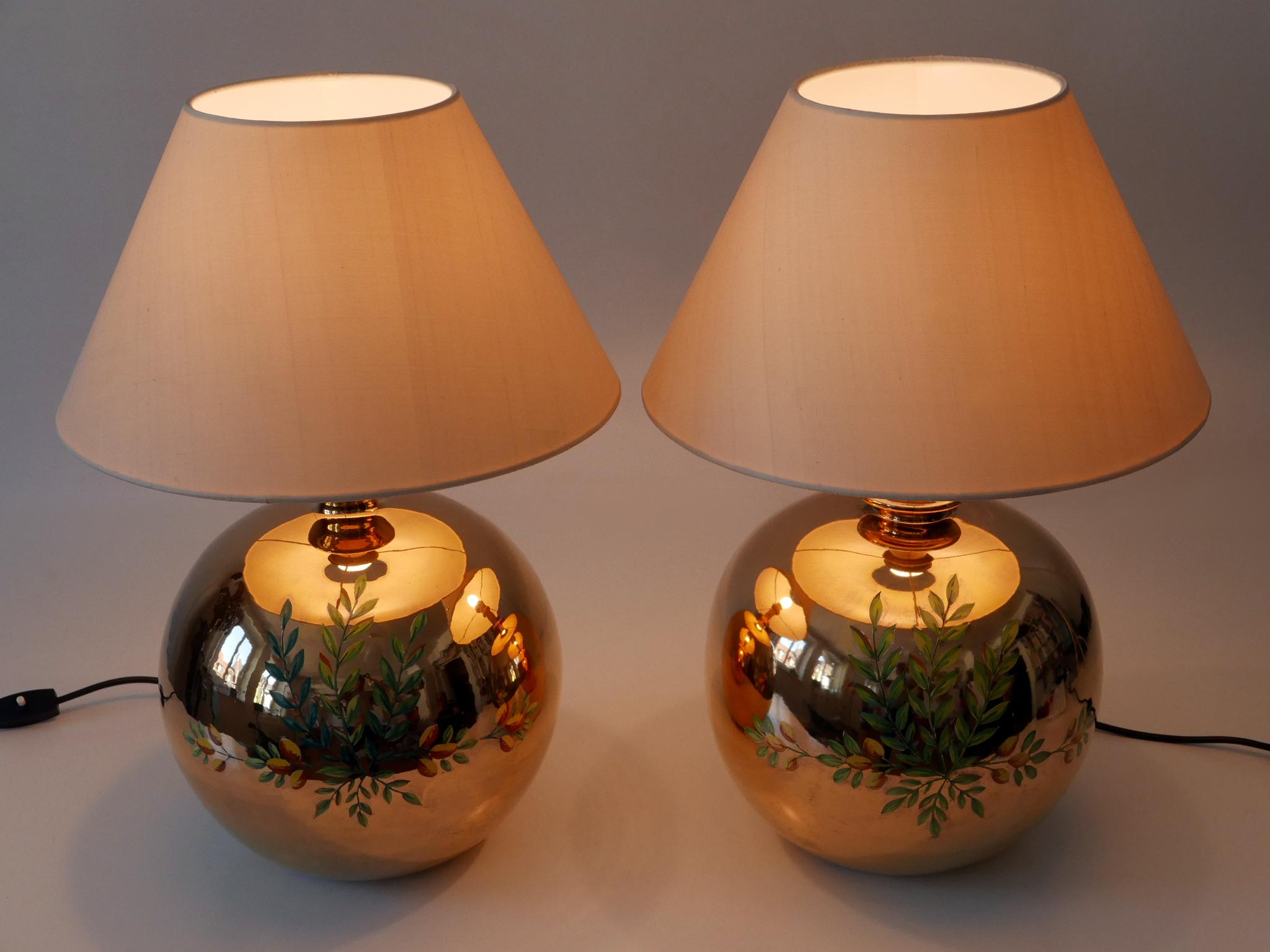 Ensemble de deux lampes d'appoint en laiton massif, Modernity, Arte Lumen, 1970 en vente 2